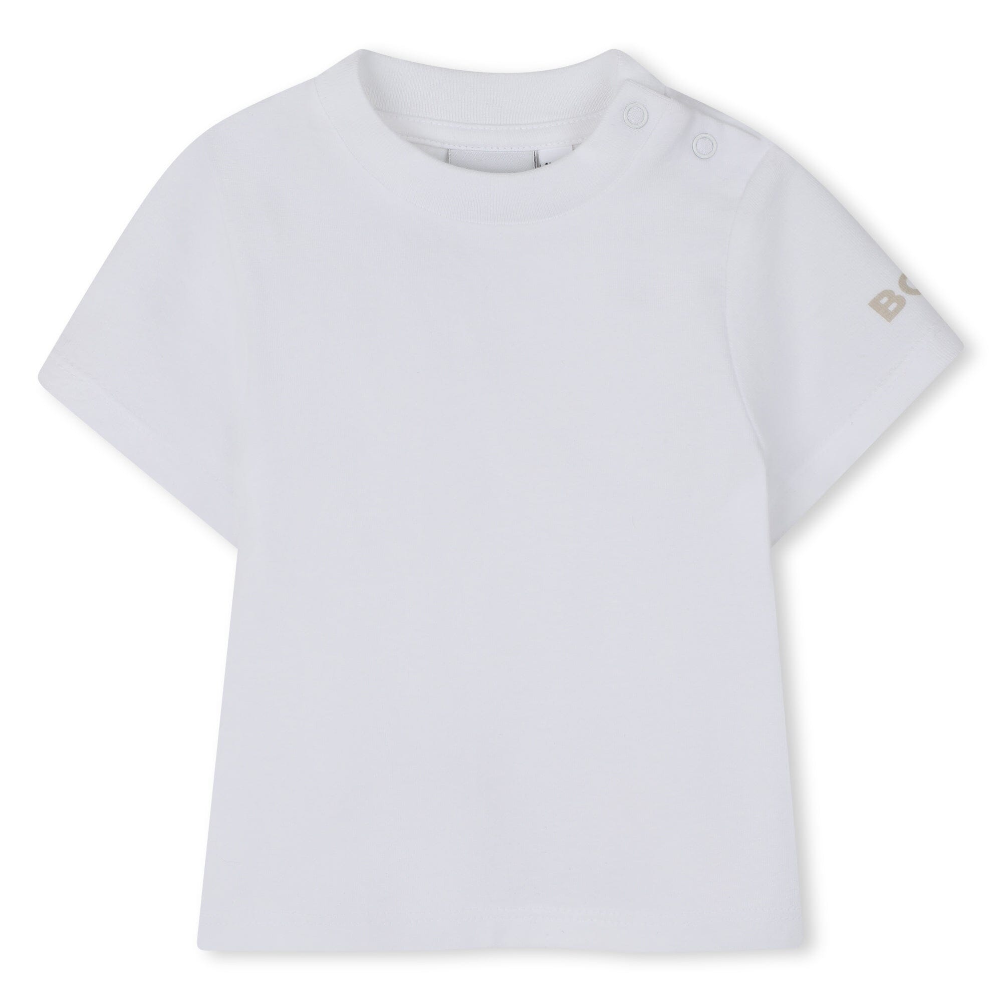 BOSS Baby 2-teiler Set: Overall-Shorts + T-Shirt „Beige“ Baby Kombination Boss Kidswear 