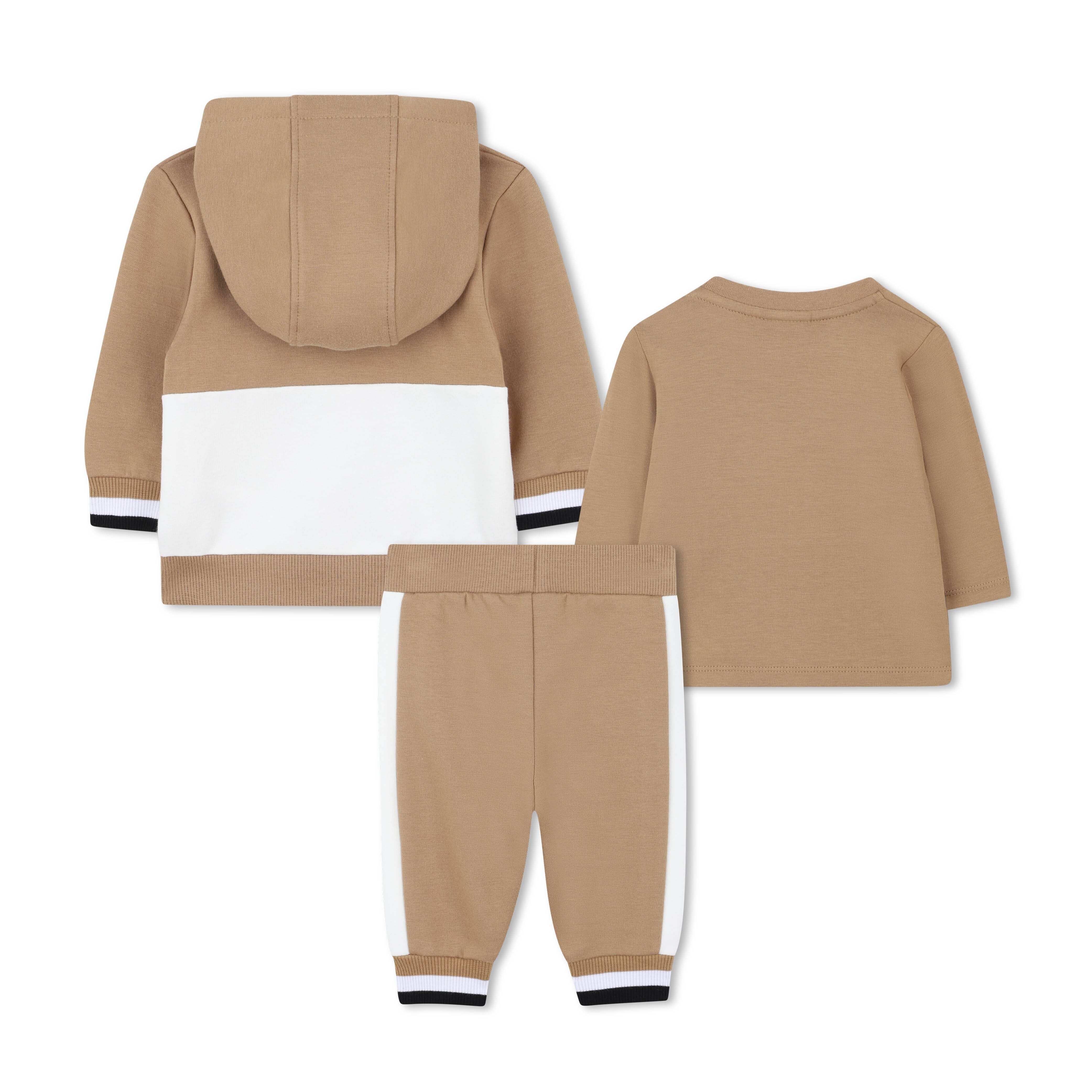 BOSS Baby 3er Set Cookie Kapuzenjacke, Hose & T-Shirt aus Bio-Baumwolle Baby Kombination Boss Kidswear 