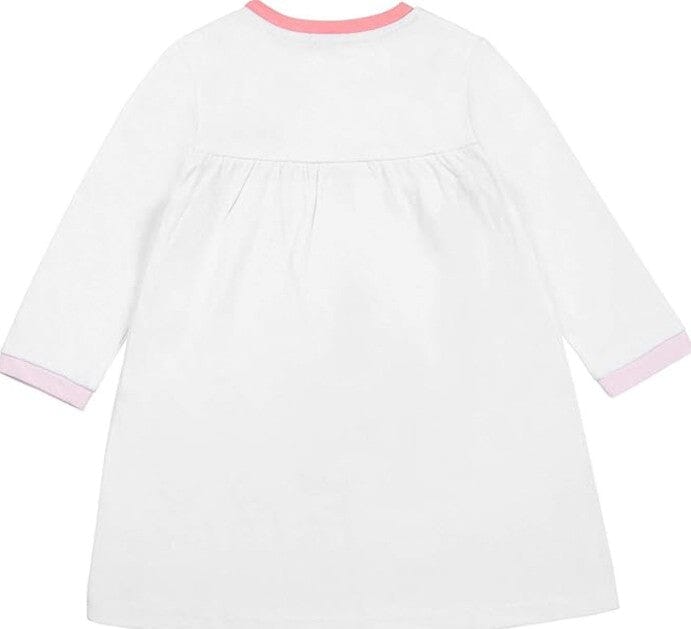 BOSS Baby Mädchen Langarm Kleid rosa weiß rosegold Kleid Boss 