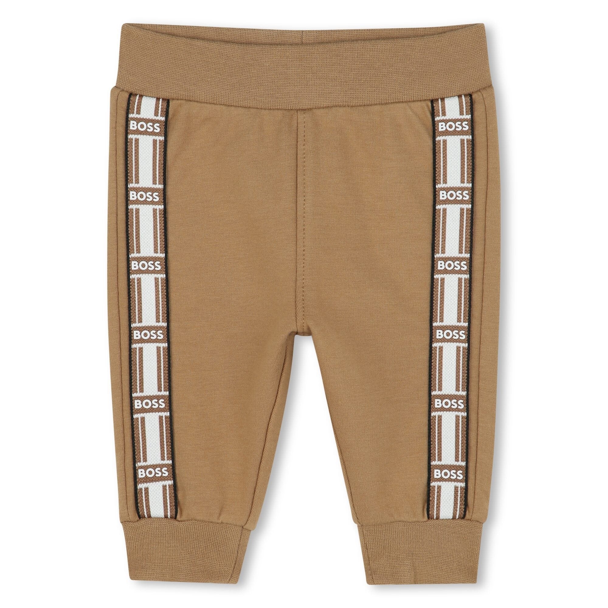BOSS Baby Jogginganzug 3-Teiler in weiß/ braun/ schwarz Farbblöcke und Streifen Baby Kombination Boss 