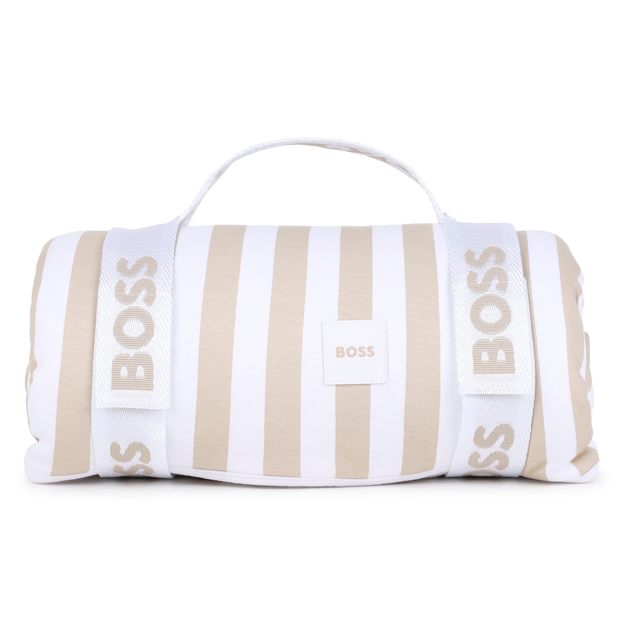 BOSS Babydecke – zweilagiges Jersey-Blanket, Beige/Weiß Babydecke BOSS 