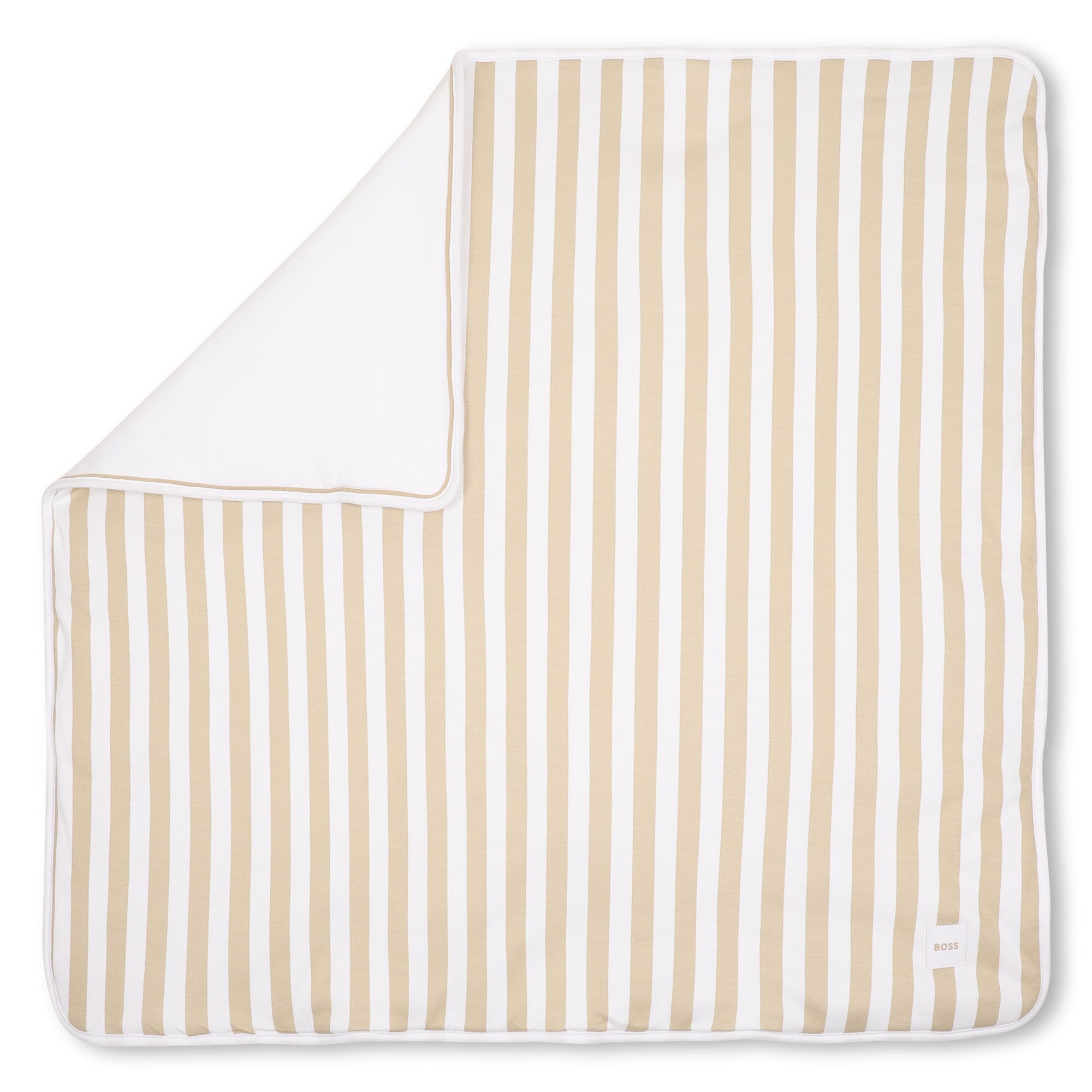 BOSS Babydecke – zweilagiges Jersey-Blanket, Beige/Weiß Babydecke BOSS 