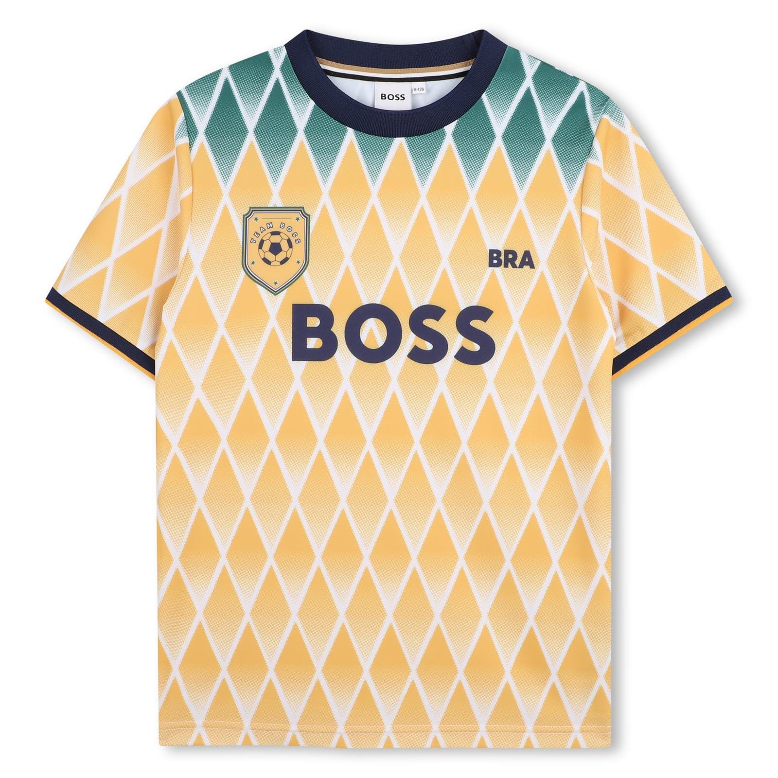 BOSS Brasilien Trikot T-Shirt Gelb Kids und Teenager T-Shirt Boss Kidswear 12 Jahre ( 146-152) 