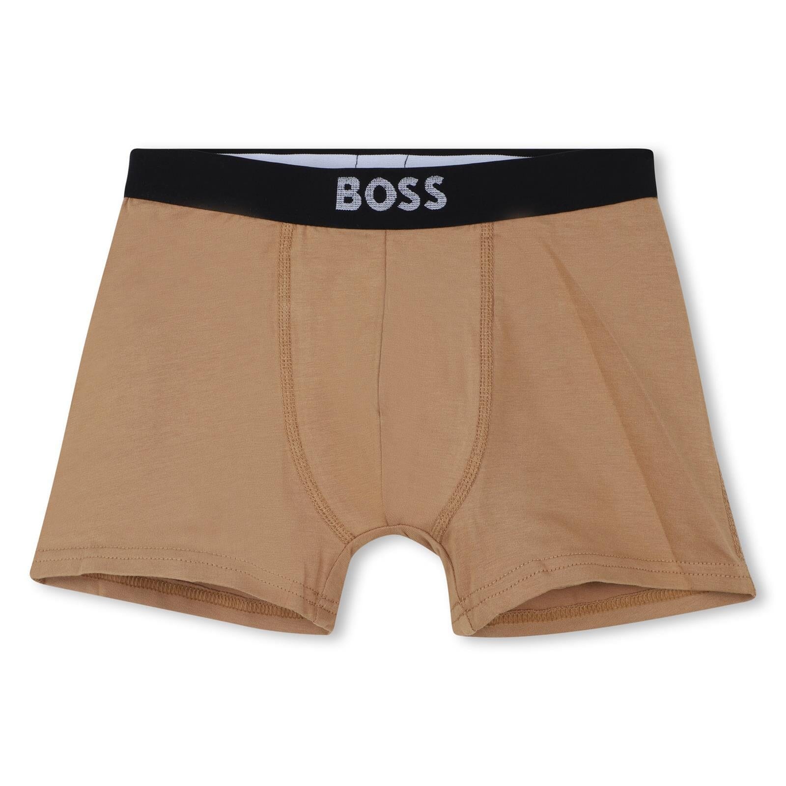 BOSS Kids – 2er-Pack Boxershorts aus Jersey, Marine/Sand Unterwäsche Boss 