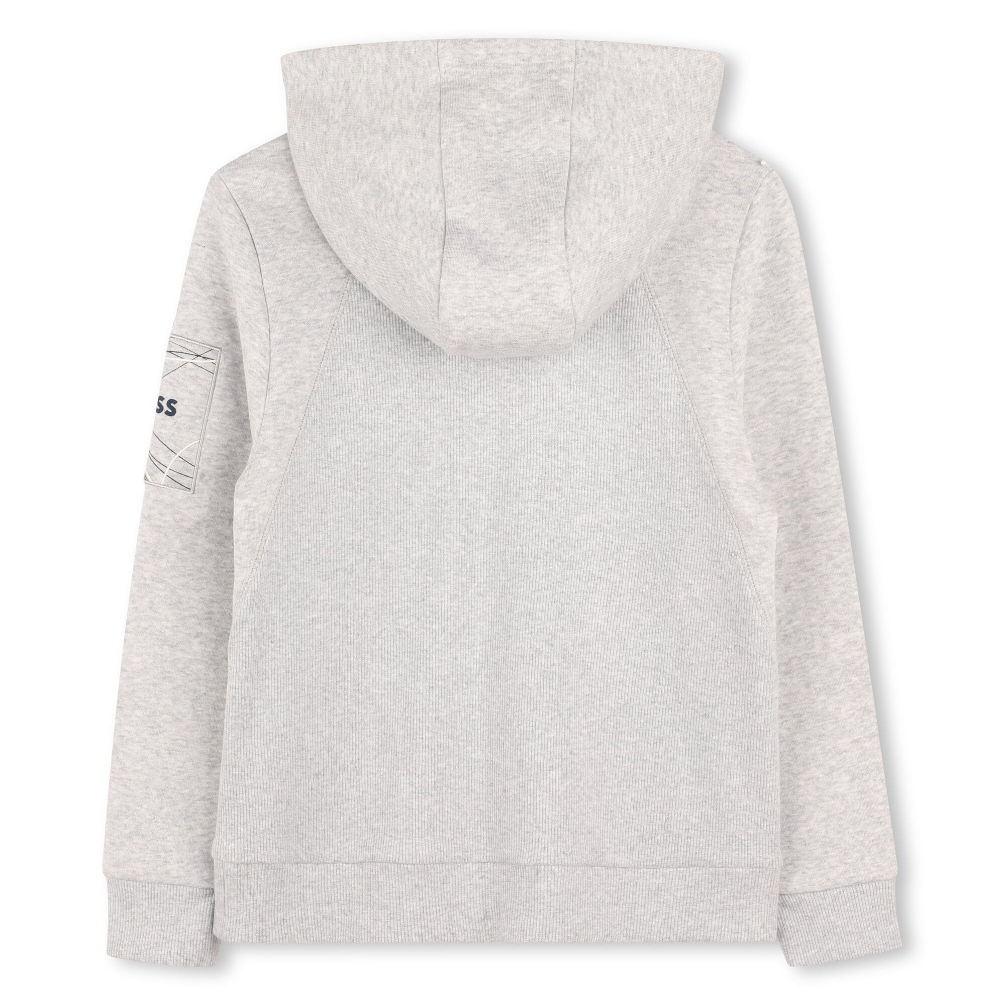 BOSS Kids Kapuzenpullover meliertes Grau Hoodie Boss 