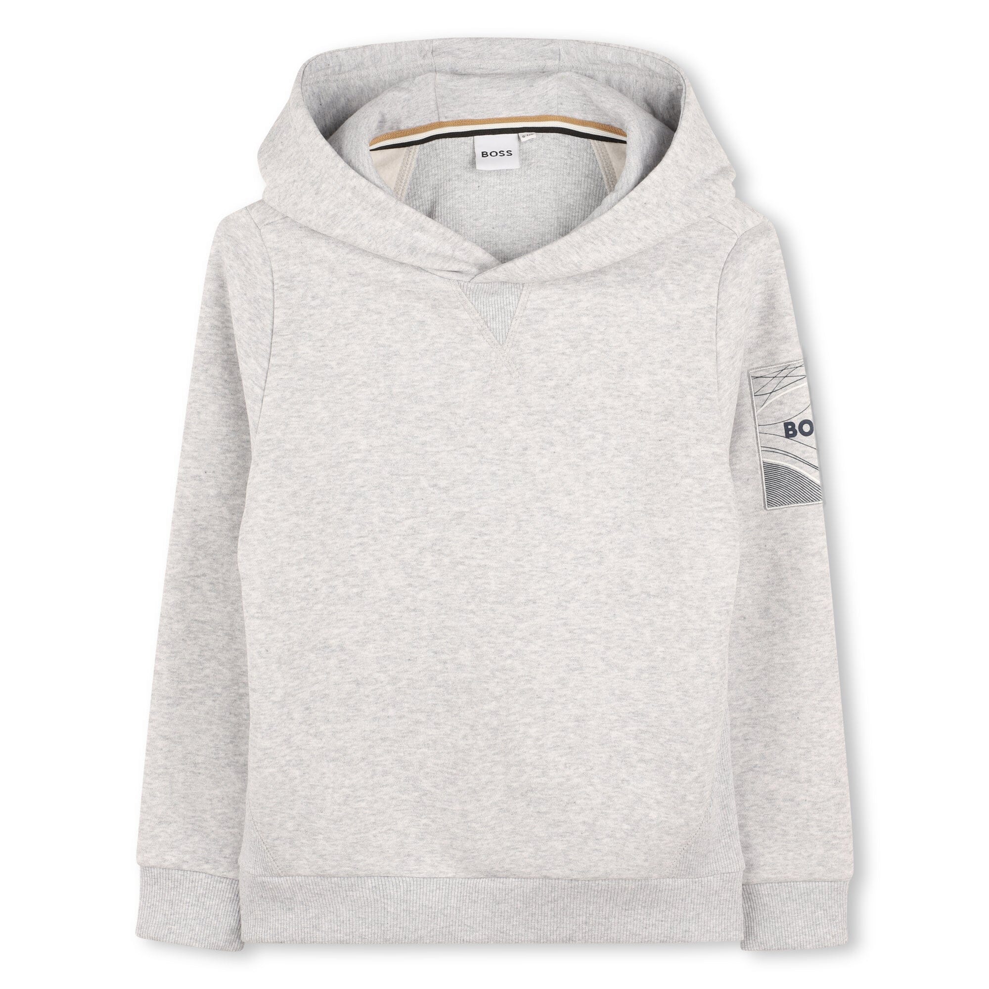 BOSS Kids Kapuzenpullover meliertes Grau Hoodie Boss 8 Jahre ( 122-128 ) 