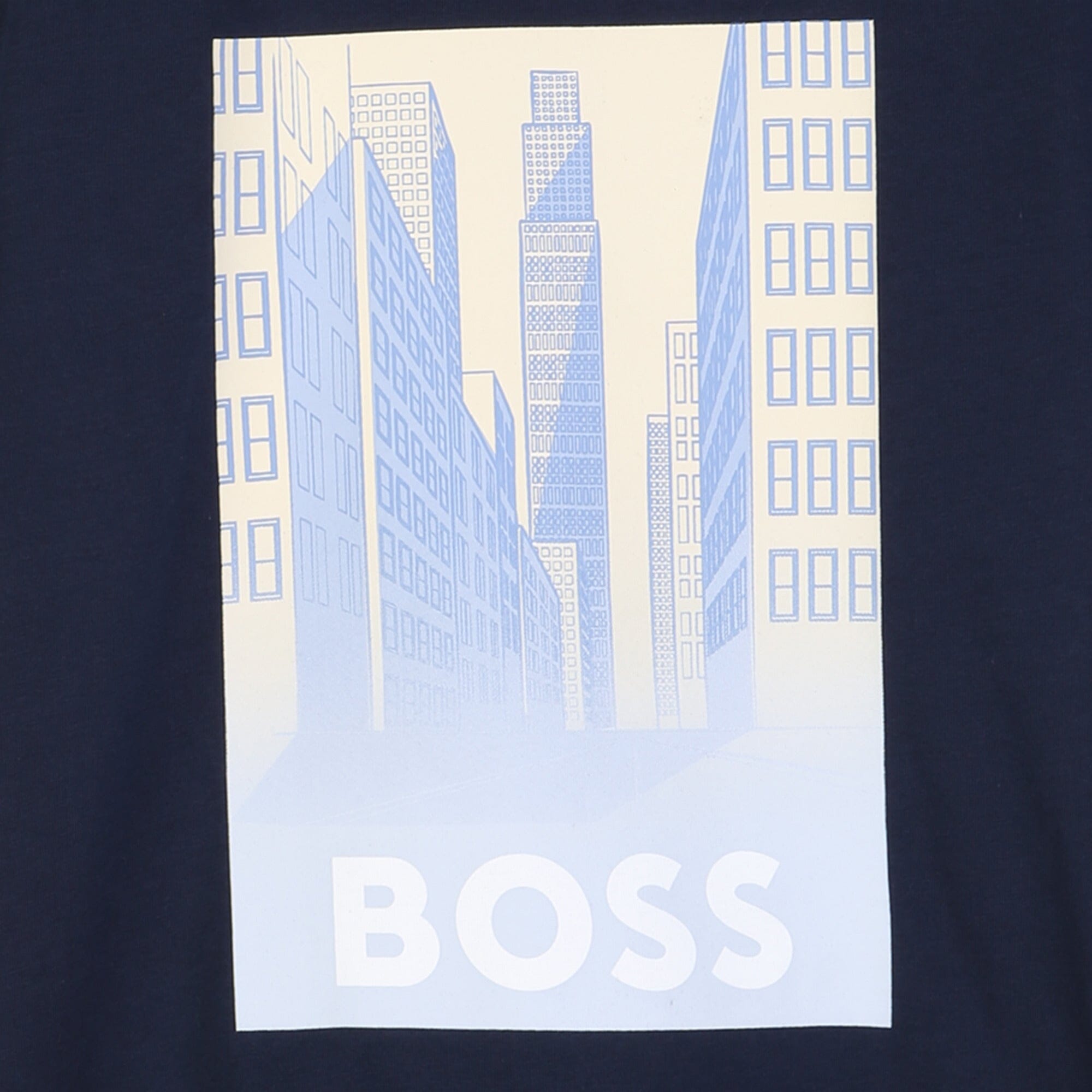 BOSS Kids – Kurzärmeliges T-Shirt „Marine“ (City-Print) T-Shirt Boss Kidswear 