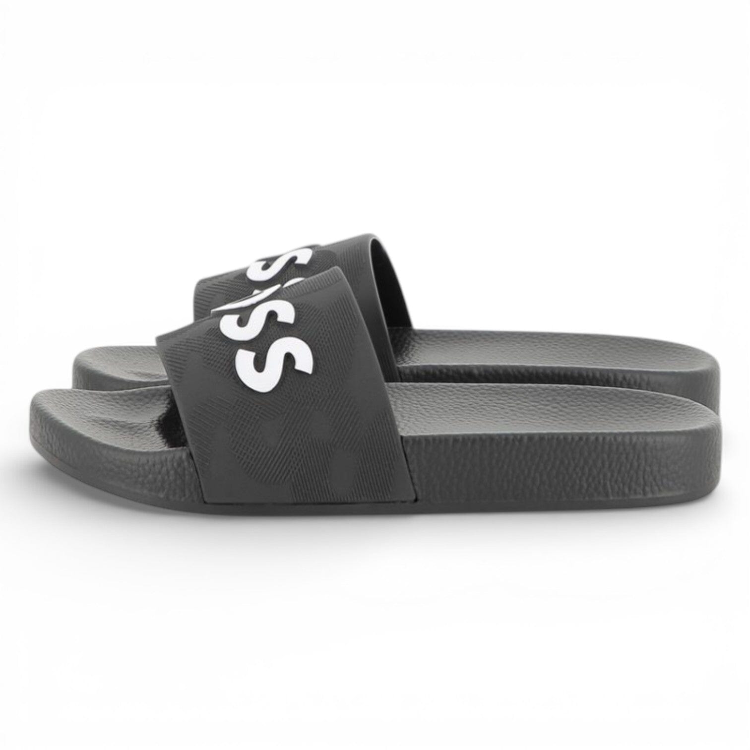 BOSS Kids Slides „Signierte Folien“ – Schwarz Sandalen Boss Kidswear 