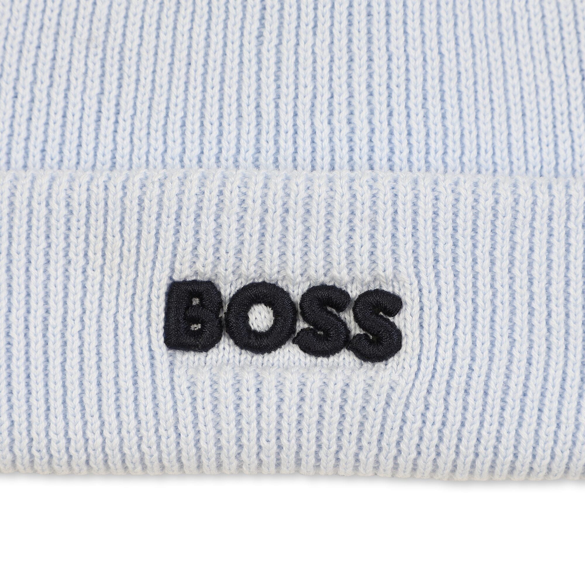BOSS Kids Strickmütze mit Bommel himmelblau Mützen Boss 