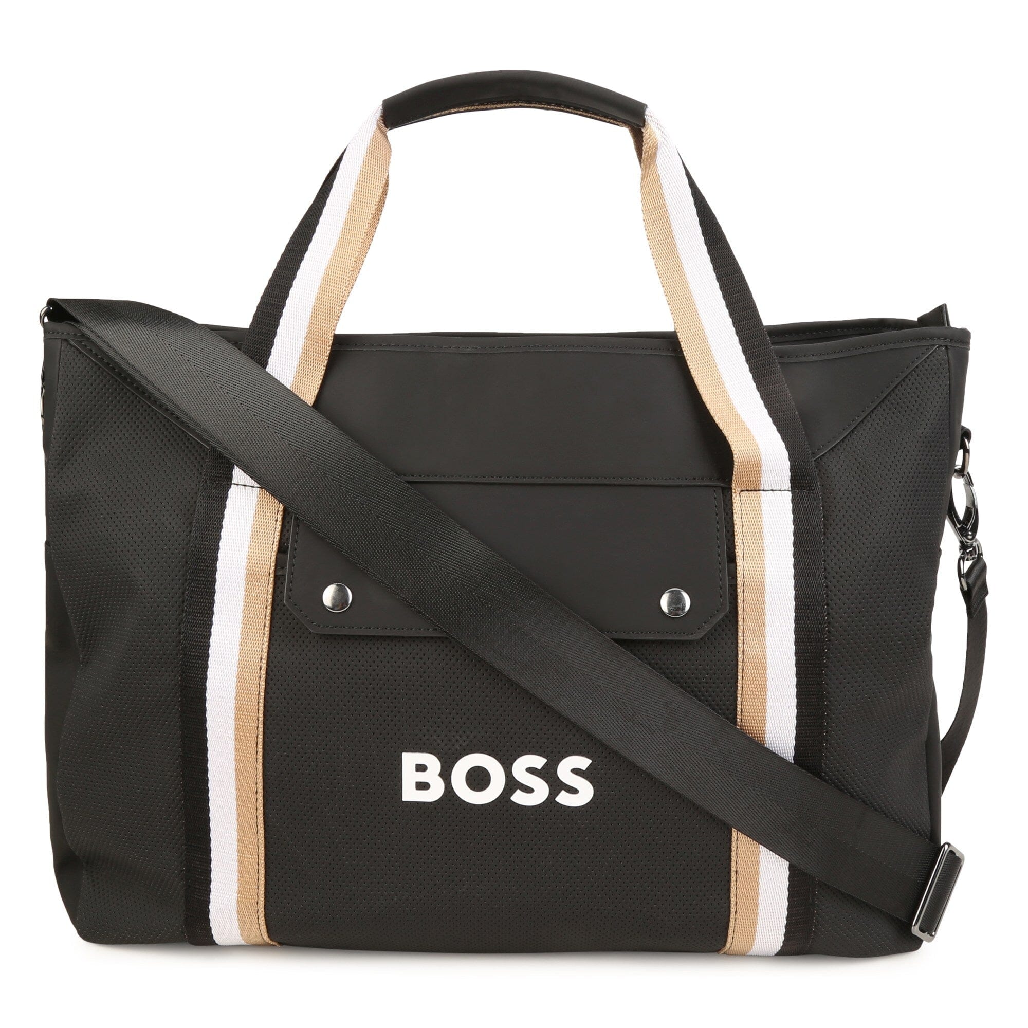 BOSS KIDS Wickeltasche schwarz mit Logo Details 32x40x15 cm unvollständig Wickeltaschen BOSS 
