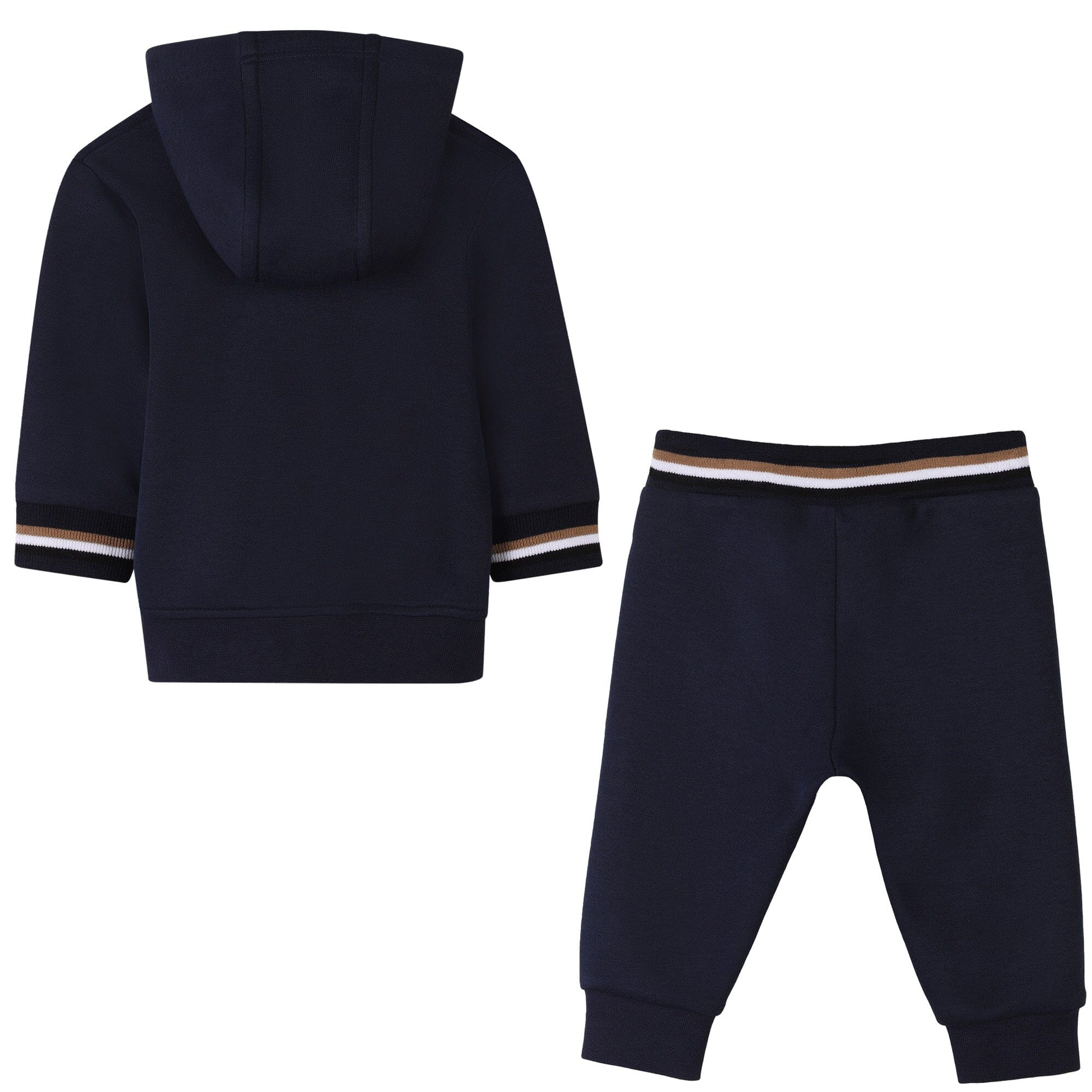 BOSS Baby Jogginganzug navy mit weiß/braunen Streifen Baby Kombination Boss 