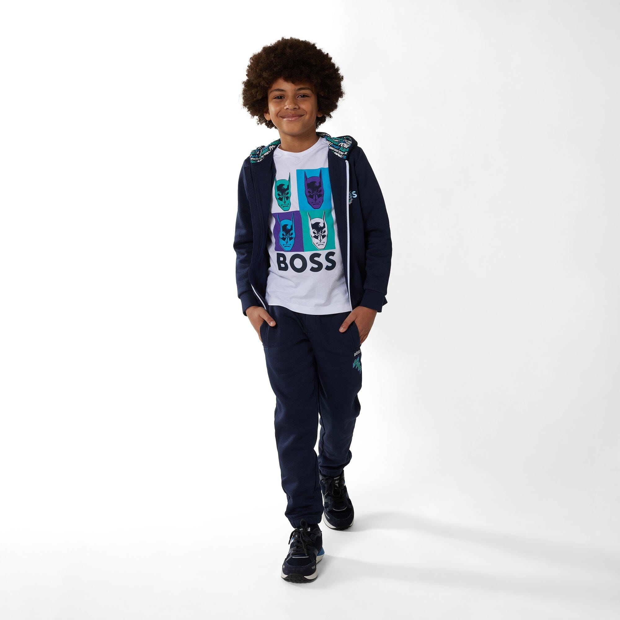 BOSS Kids Kurzarm T-shirt mit Logo und Batman Print T-Shirt Boss 