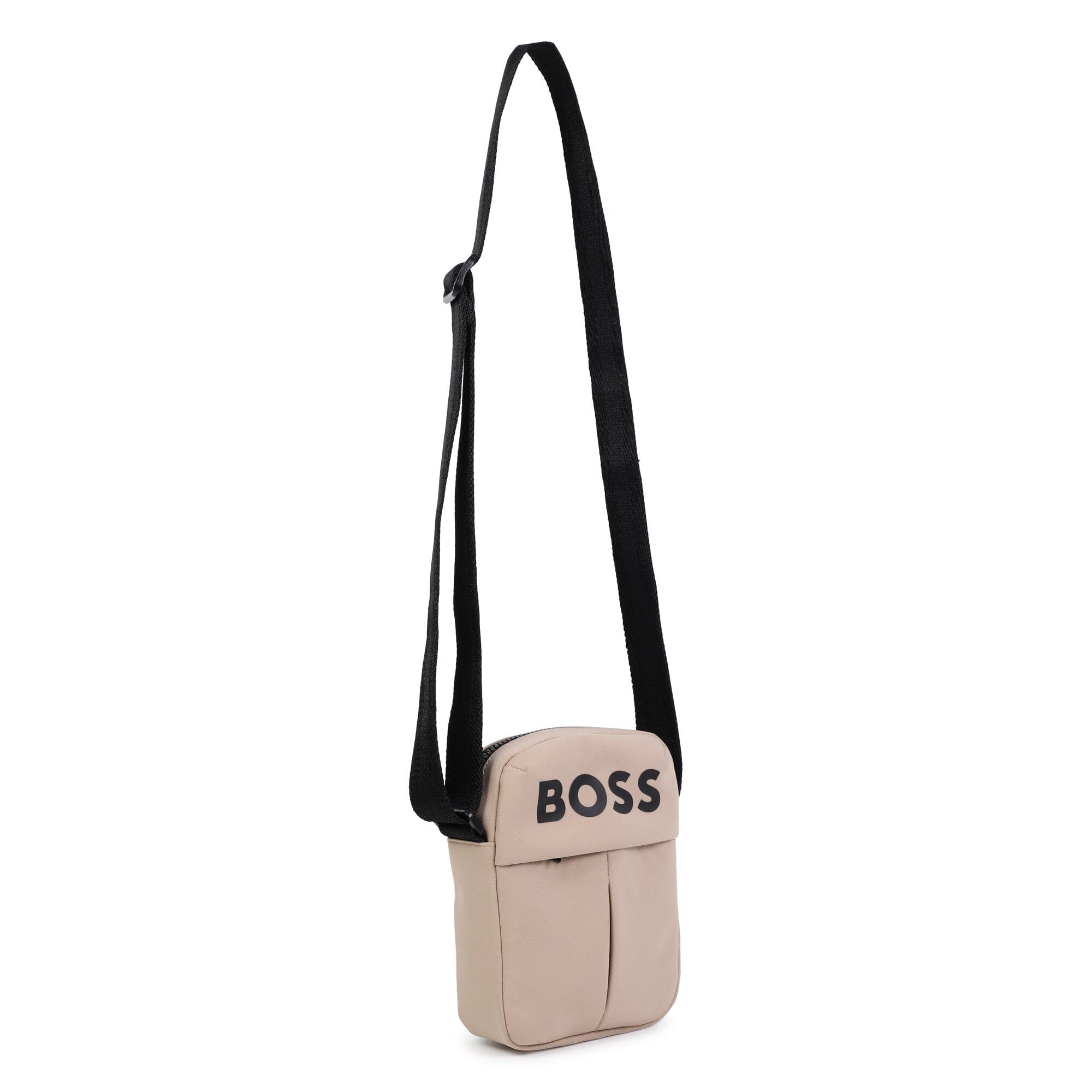 BOSS verstellbare Umhängetasche schwarz/ braun mit Logo und Zippverschluss Tasche Boss 