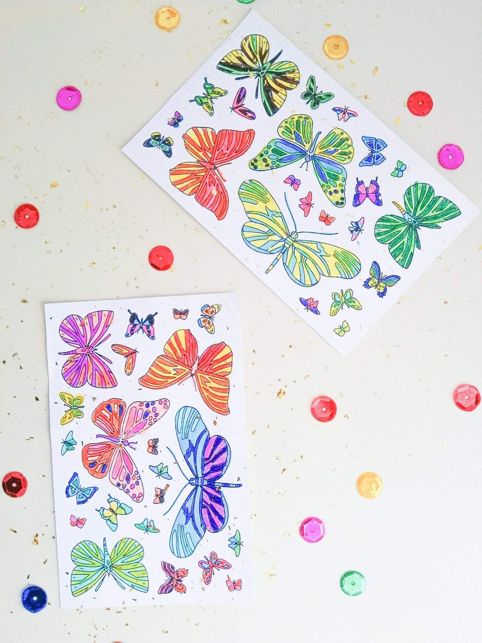 Anna Grunduls Design Butterfly Coloring Stickers Sticker / Aufkleber Anna Grunduls Design 