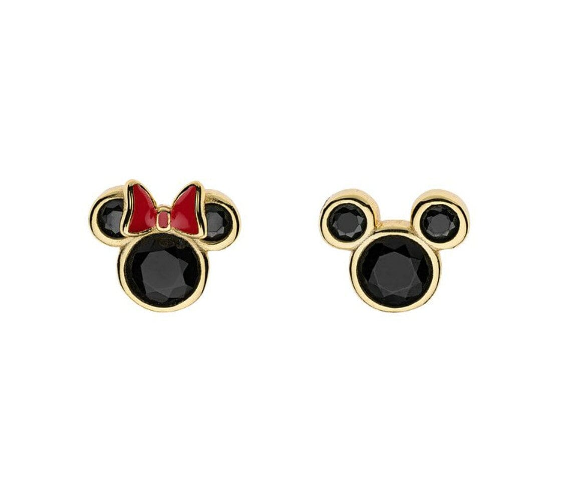 Disney Kinderohrringe Minnie und Mickey Mouse aus 925er Silber Gold Poliert ©DISNEY Ohrringe DISNEY 
