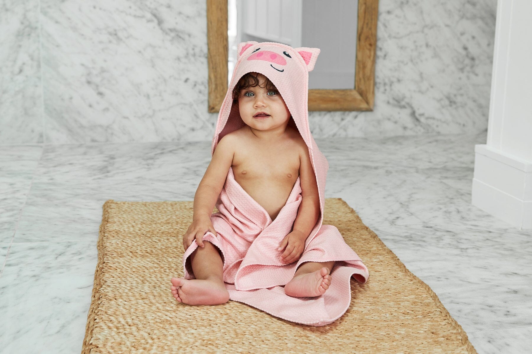 Dock & Bay Babyhandtuch im Schweinchen-Design 75 x 75cm Handtuch DOCK & BAY 