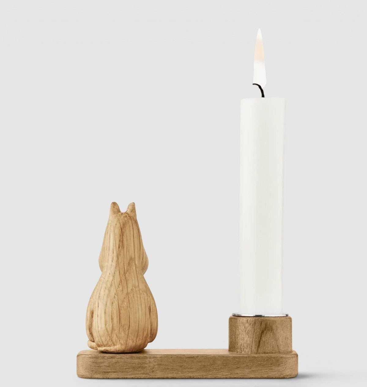 DSIGNHOUSE x Moomin – Moomintroll Kerzenhalter aus Eichenholz, 8,7 cm Dekoartikel Dsignhouse 