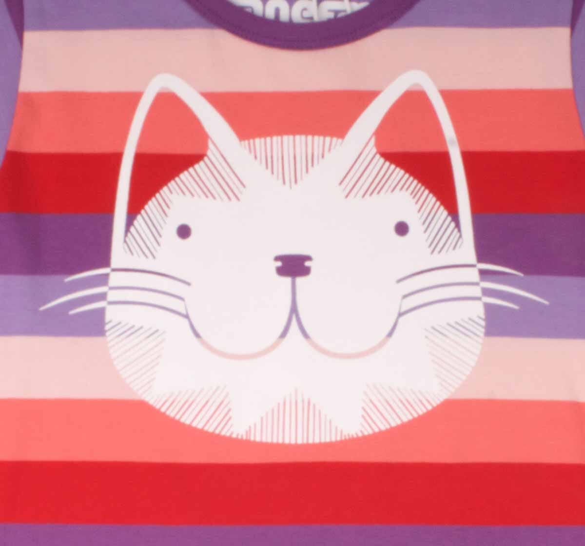 DYR by Danefae Langarmshirt Katze rosa gestreift T-Shirt Danefae 