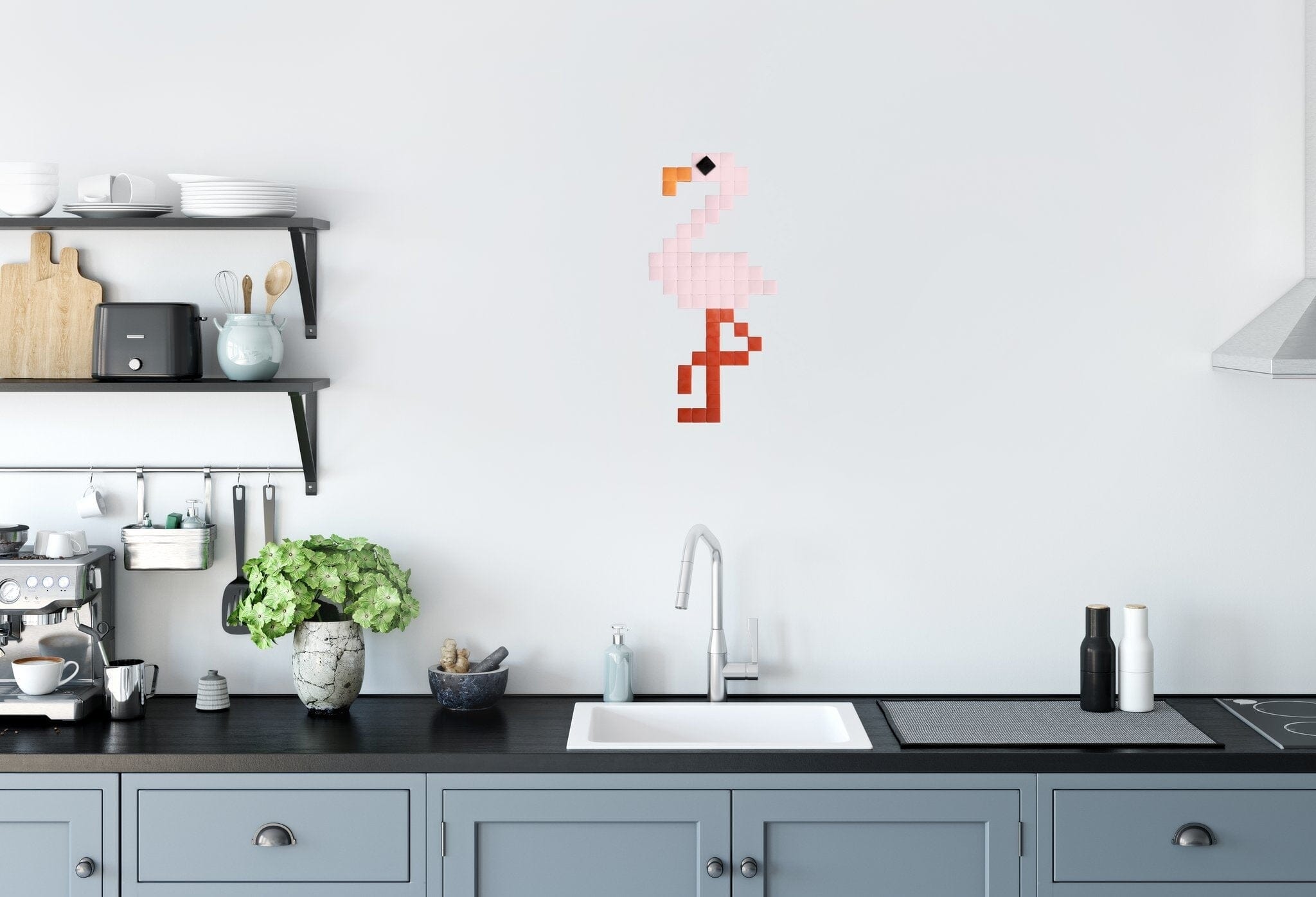 Fenel & Arno rosa Flamingo Glaspixelmosaik Glaspixelmosaik Fenel & Arno 