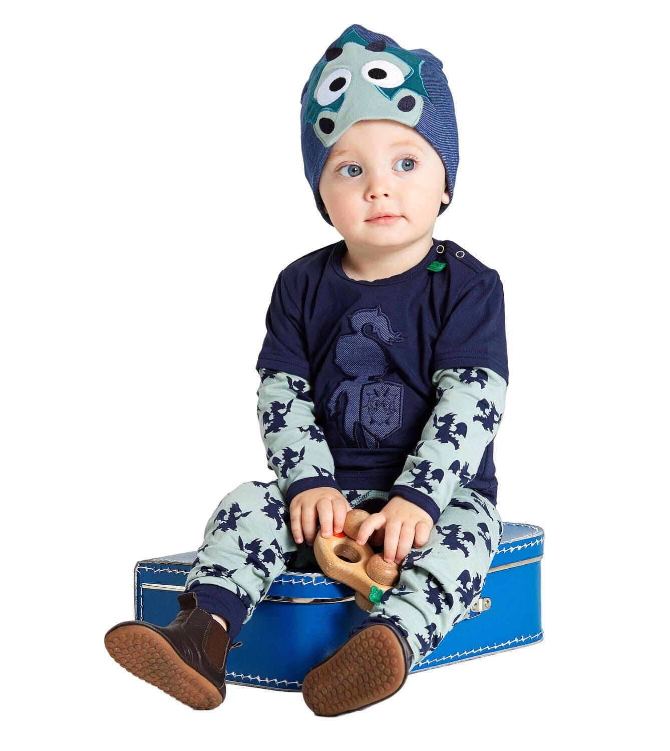 Fred’s World by Green Cotton Beanie Drache Blau Mütze Fred's World by Green Cotton 