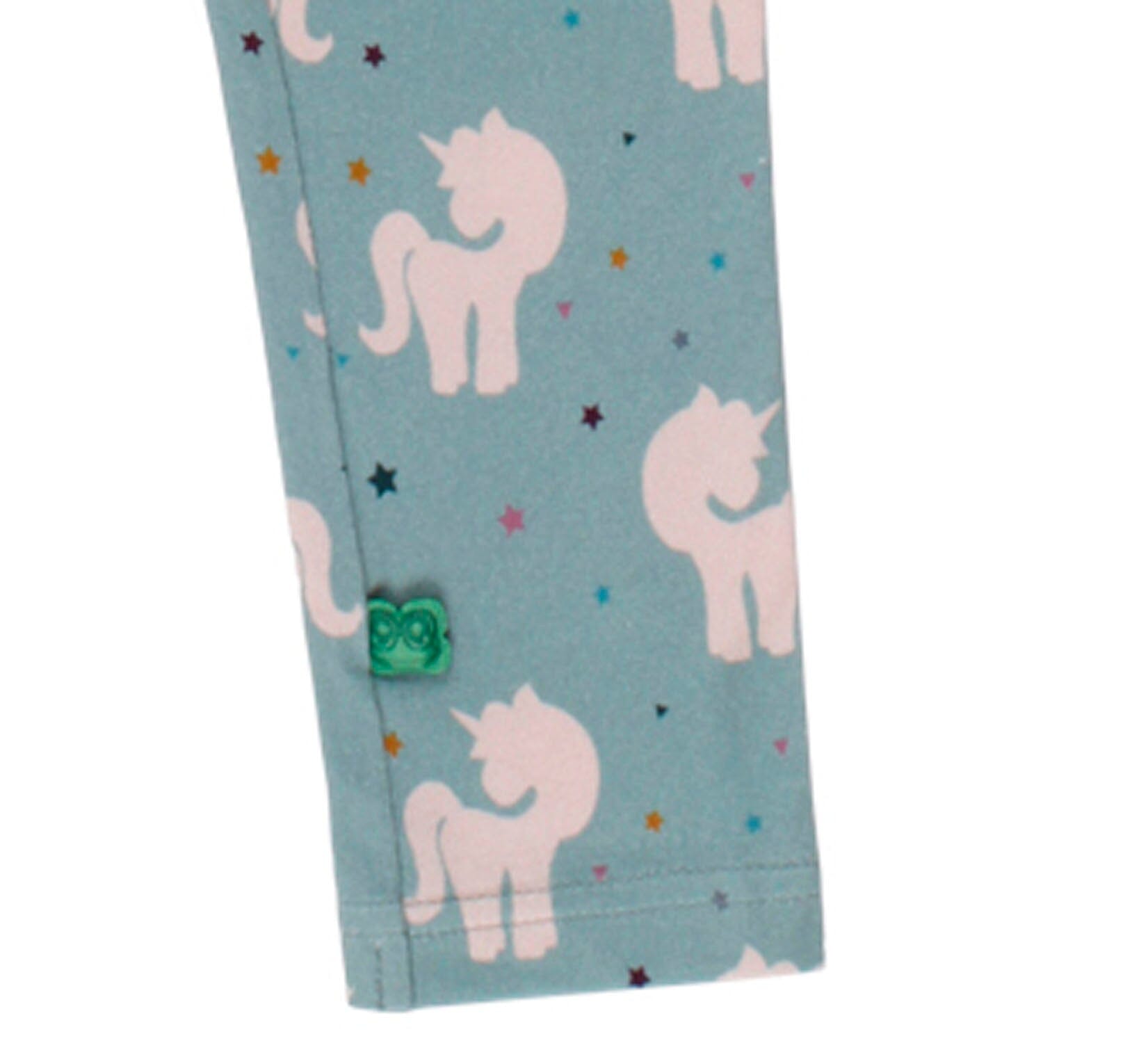 Fred's World by Green Cotton - Leggins mit Einhörnern- und Sternen-Motiv Hellblau Langarmshirt Fred's World by Green Cotton 