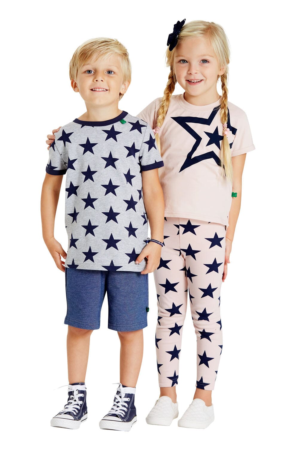 Fred's World by Green Cotton - Leggins mit Sternen-Motiv Rosa Langarmshirt Fred's World by Green Cotton 