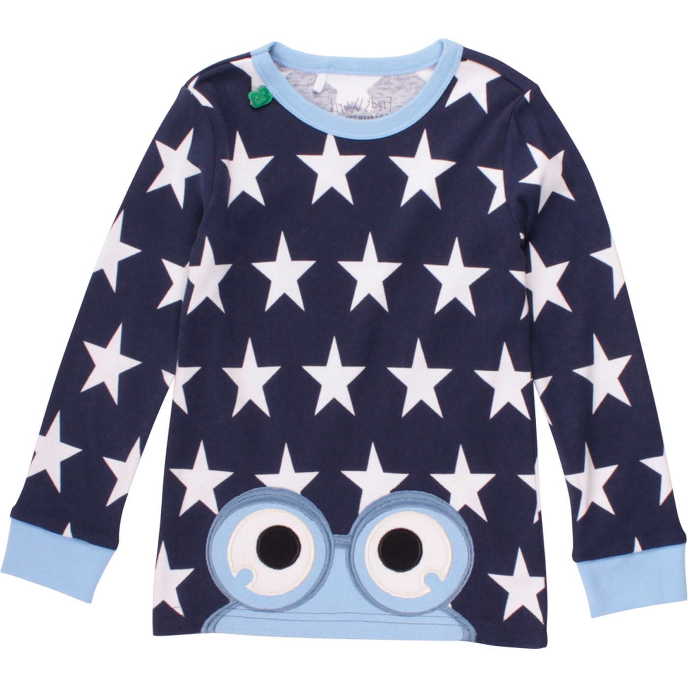 Fred's World Langarm Shirt Sterne und Frosch blau Langarmshirt Fred's World by Green Cotton 