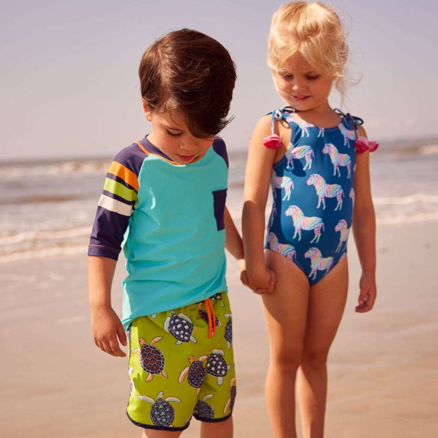 Hatley Tturtle stripes short sleeve rashguard UV Schutz Rashguards Hatley 