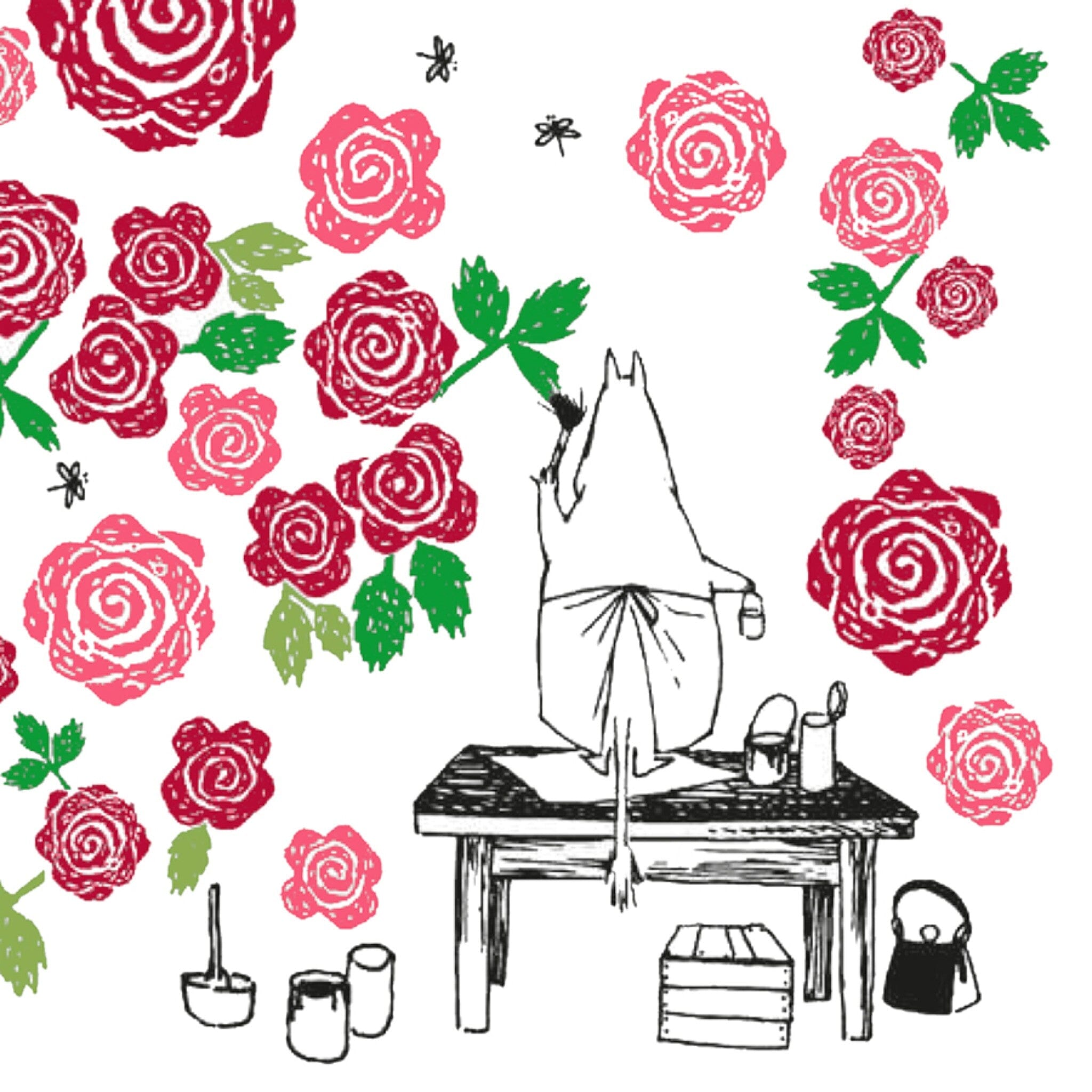 HAVI Moomin Servietten - Moomin-Mamma malt Rosen, 33cm Servietten Havi 