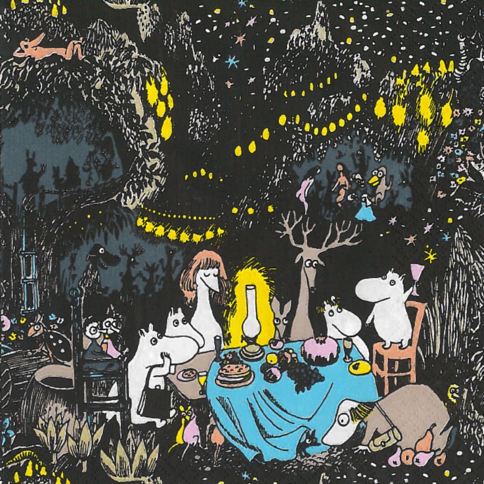 HAVI Moomin Servietten - Moominfest unter Lichterketten, 33cm Servietten Havi 