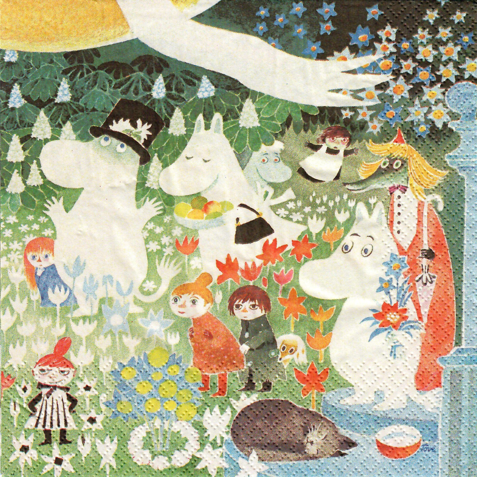 HAVI Moomin Servietten - "Muumit niityllä", 33cm (Kopie) Servietten Havi 