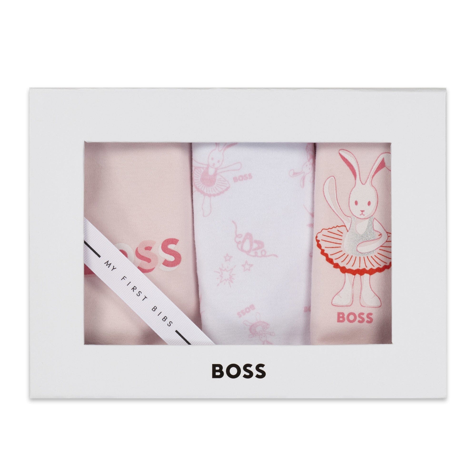 HUGO BOSS Lätzchen 3 er Set "Meine ersten Lätzchen" rosa Lätzchen Boss 