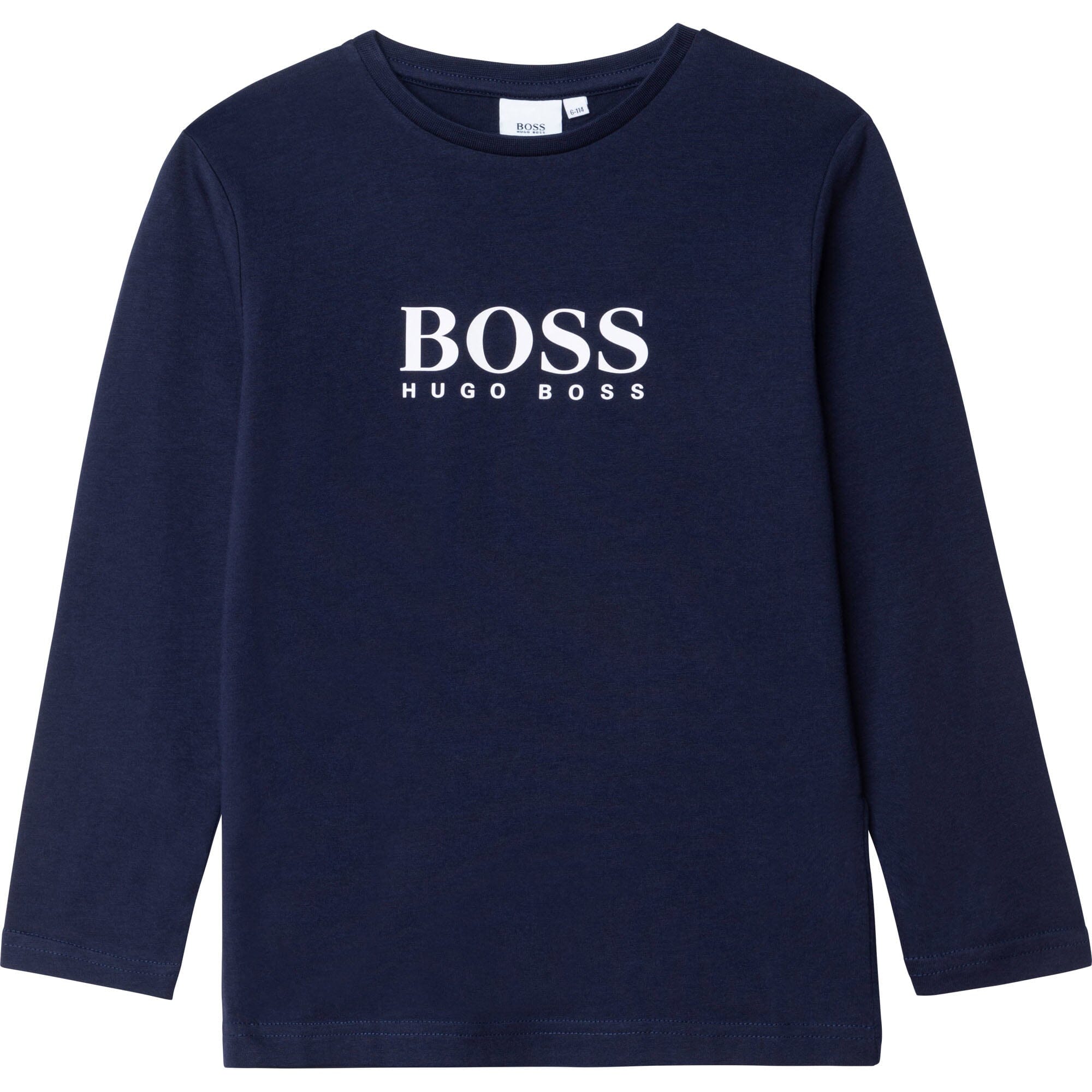 HUGO BOSS Kids Longsleeve Langarmshirt navy mit Logo Langarmshirt Boss 