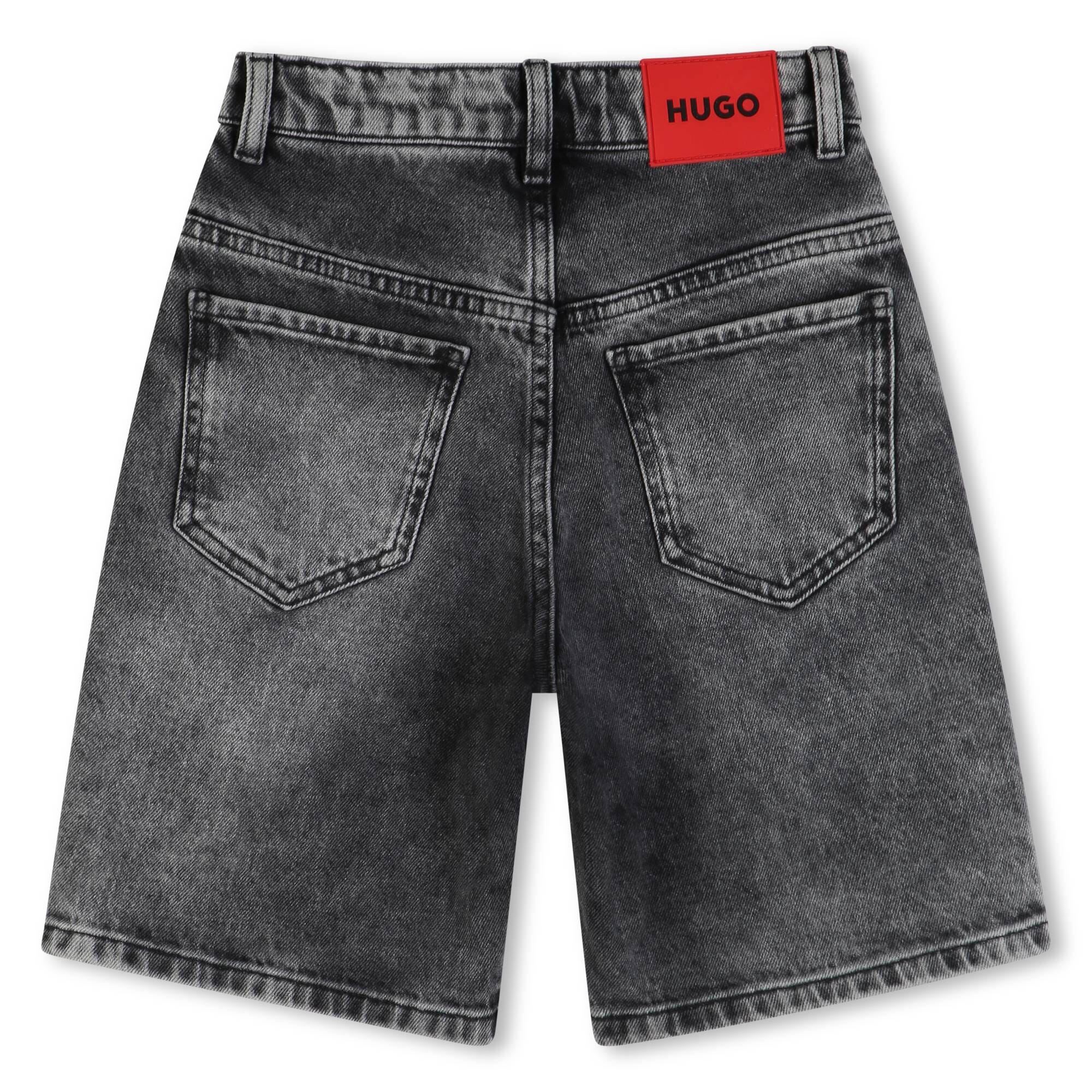 HUGO Kids Denim-Bermudashorts – Denim Black Lave Shorts HUGO 
