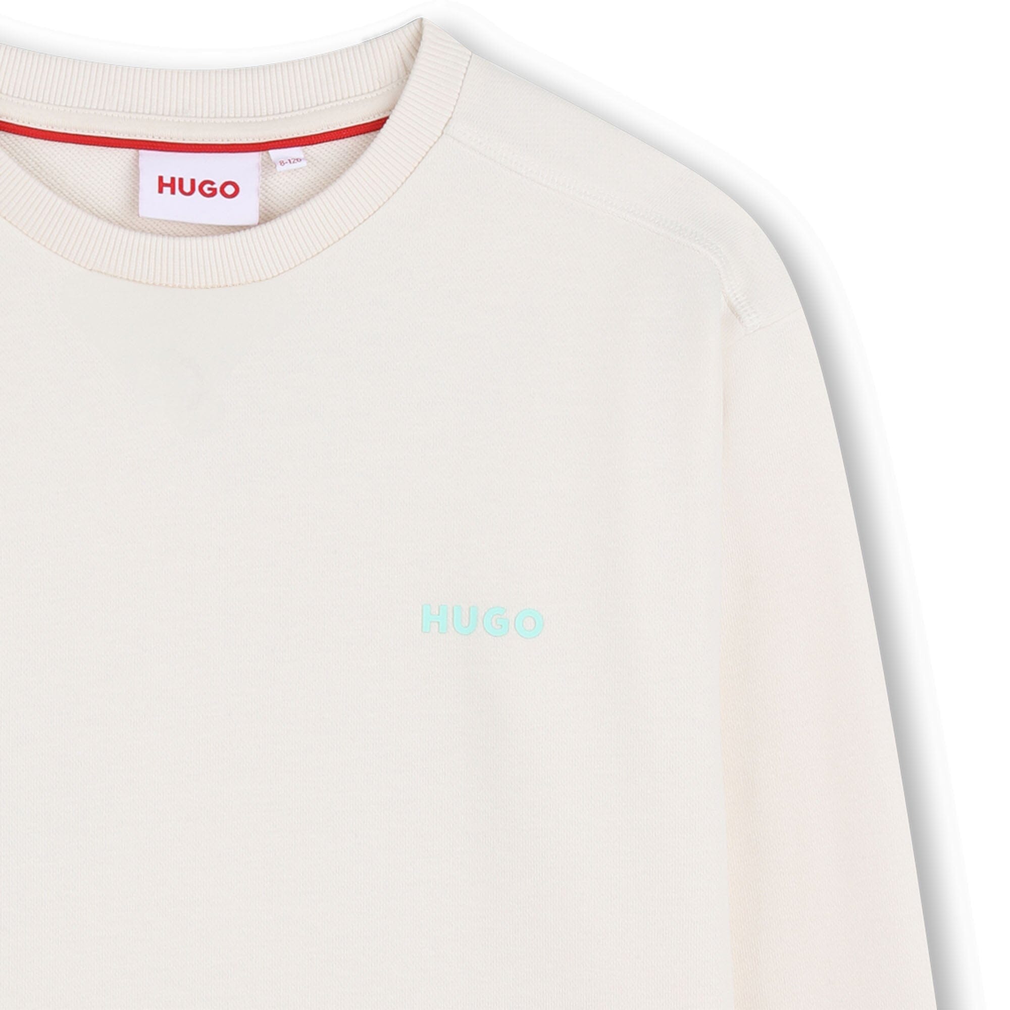 HUGO Kids – Fleece-Sweatshirt „Ecru“ Sweatshirt HUGO 