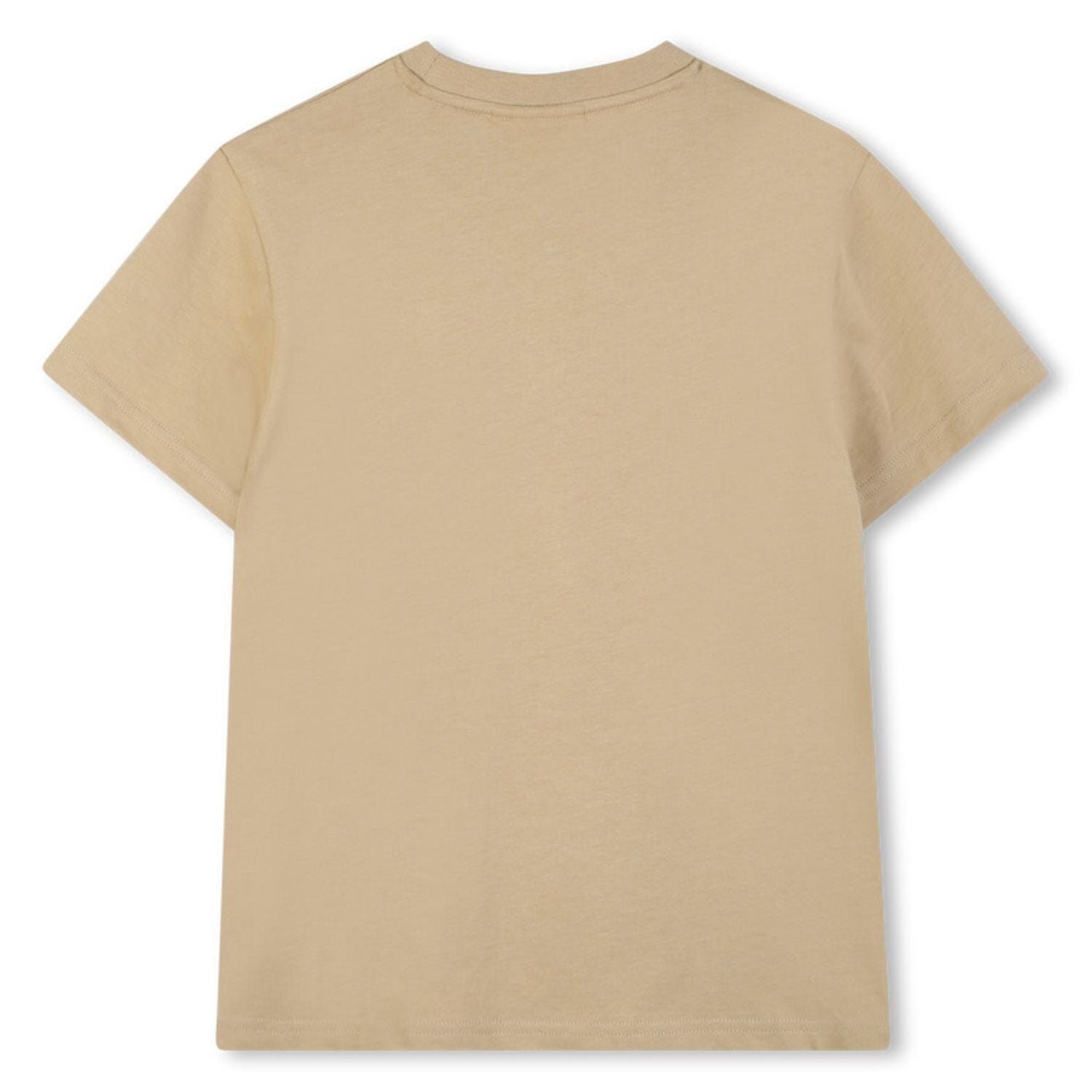 HUGO Kids Kurzarm T-Shirt mit Logo-Box – Beige T-Shirt HUGO 