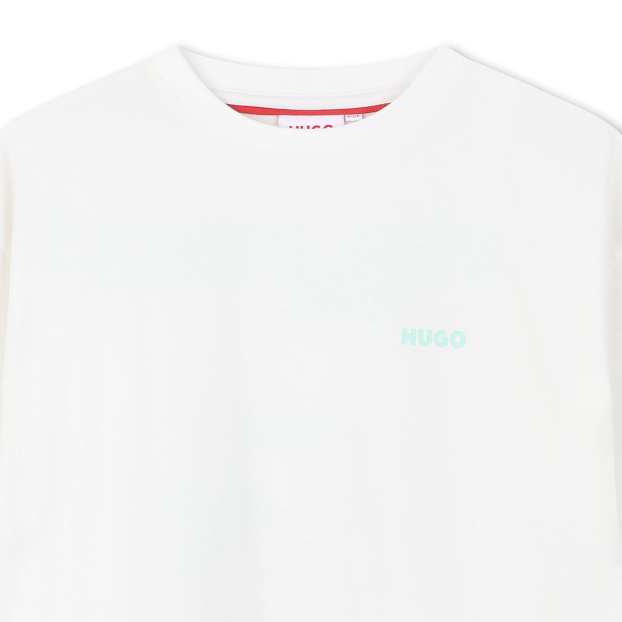 HUGO Kids – Kurzärmeliges T-Shirt „Ecru“ (Athletics Backprint) T-Shirt HUGO 