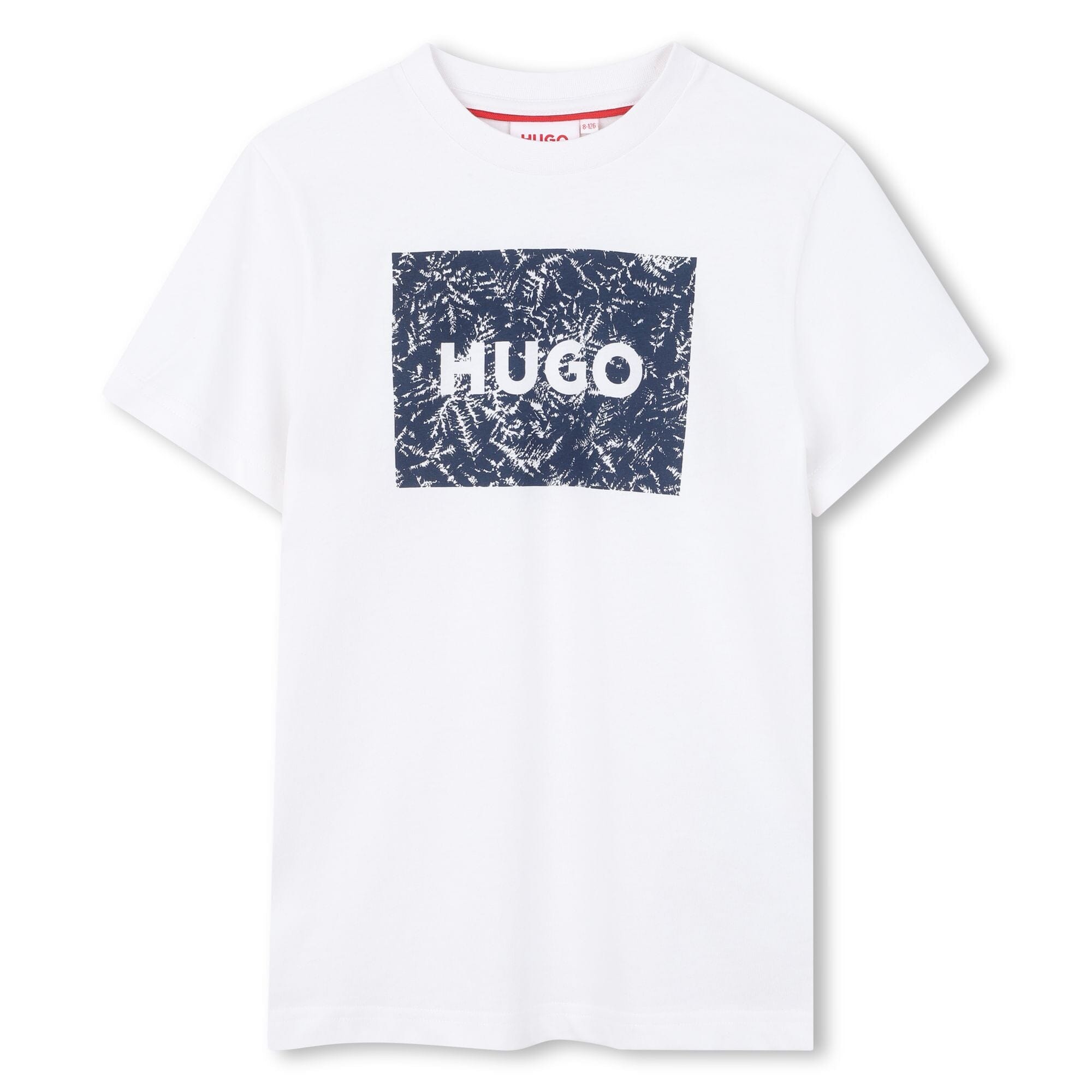 HUGO Kids – Kurzärmeliges T-Shirt „Weiss“ (Logo-Print) T-Shirt HUGO 8 Jahre ( 122-128 ) 