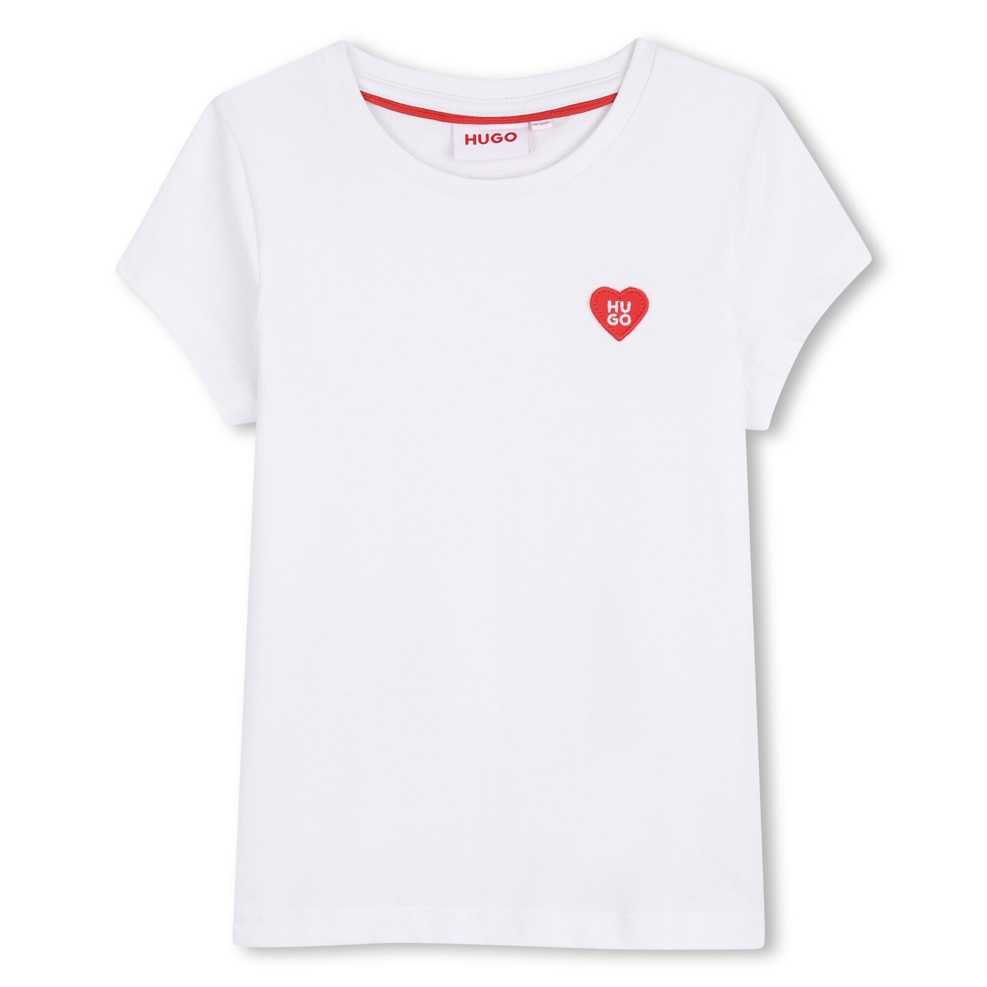 HUGO Kids – Kurzärmeliges T-Shirt „Weiss“ T-Shirt HUGO 8 Jahre ( 122-128 ) 
