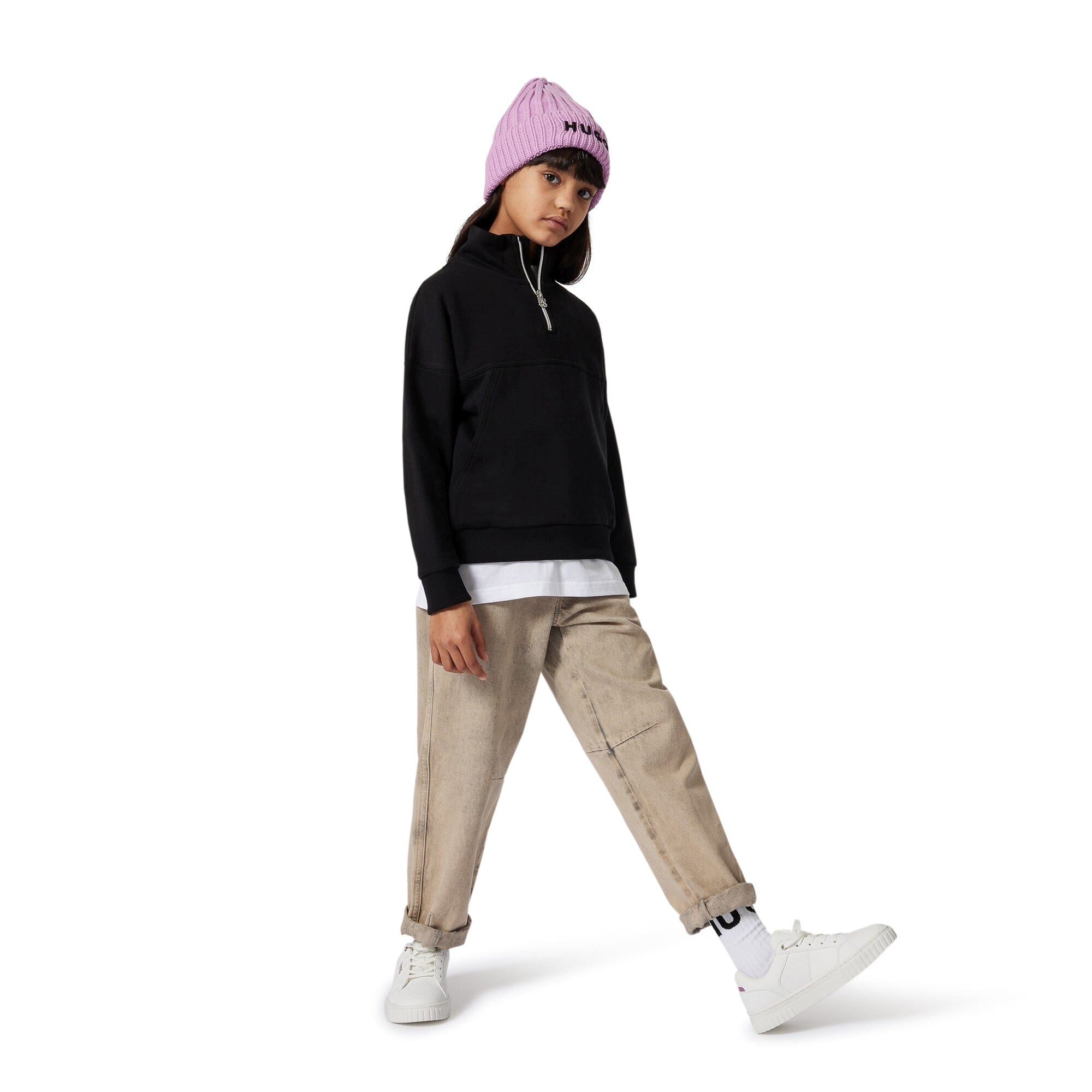 HUGO Kids Strickmütze „Lila“ Cap HUGO 