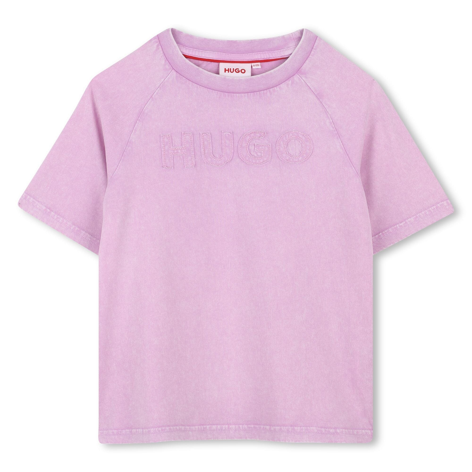 HUGO Kids T-Shirt „HUGO“ Logo lila T-Shirt HUGO 8 Jahre ( 122-128 ) 
