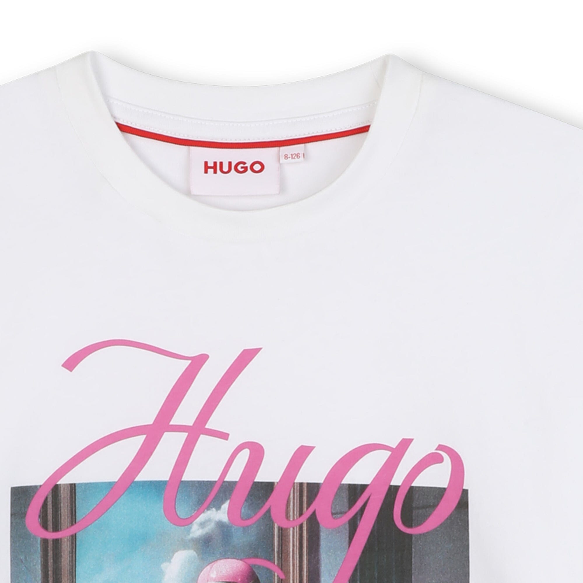 HUGO Kids T-Shirt mit Snowboarder-Print weiß T-Shirt HUGO 