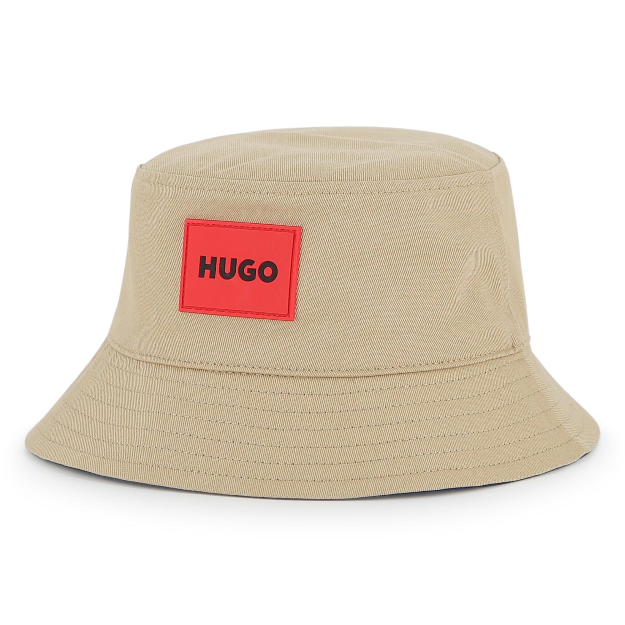 HUGO Kidswear Bucket Hat – wendbar , Farbe: Marine/Beige Cap HUGO 