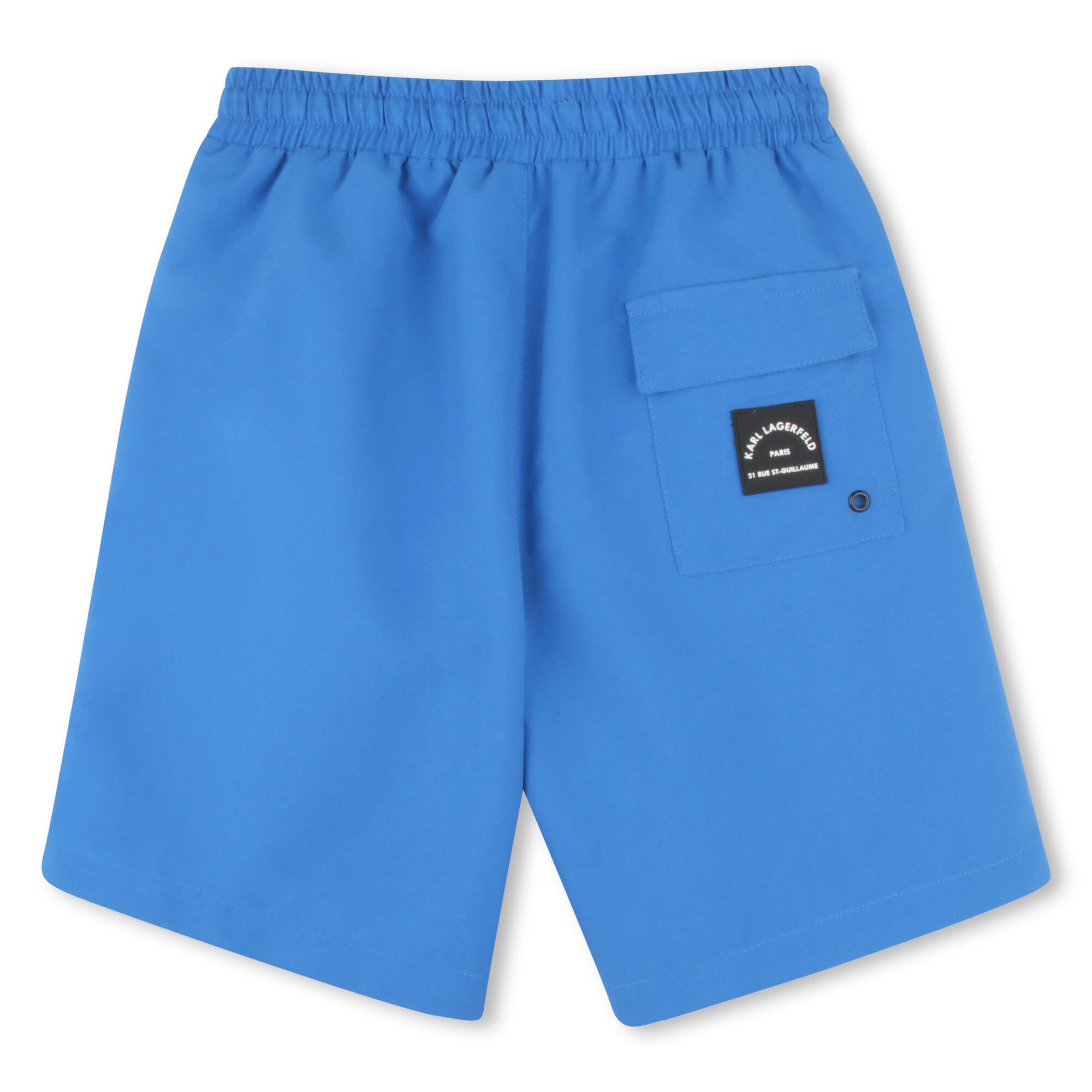 KARL LAGERFELD KIDS Badeshorts in blau mit Taschen und Logo-Print Badehose Karl Lagerfeld 