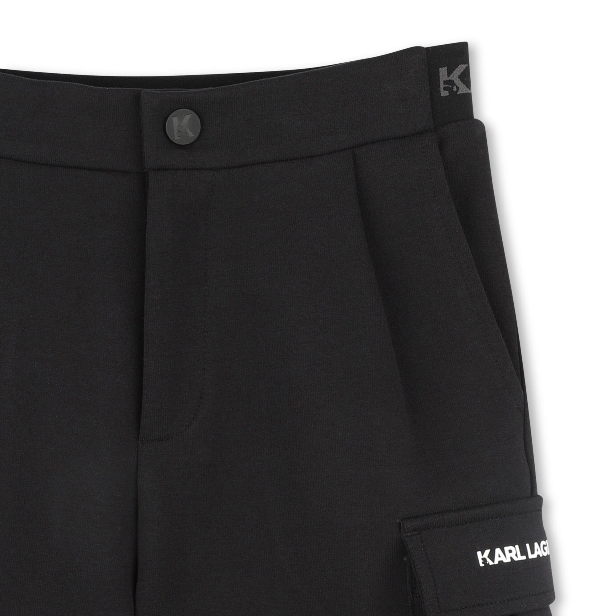 KARL LAGERFELD KIDS Bermuda Shorts schwarz mit vier Taschen, davon 2 Seitentaschen Shorts Karl Lagerfeld 