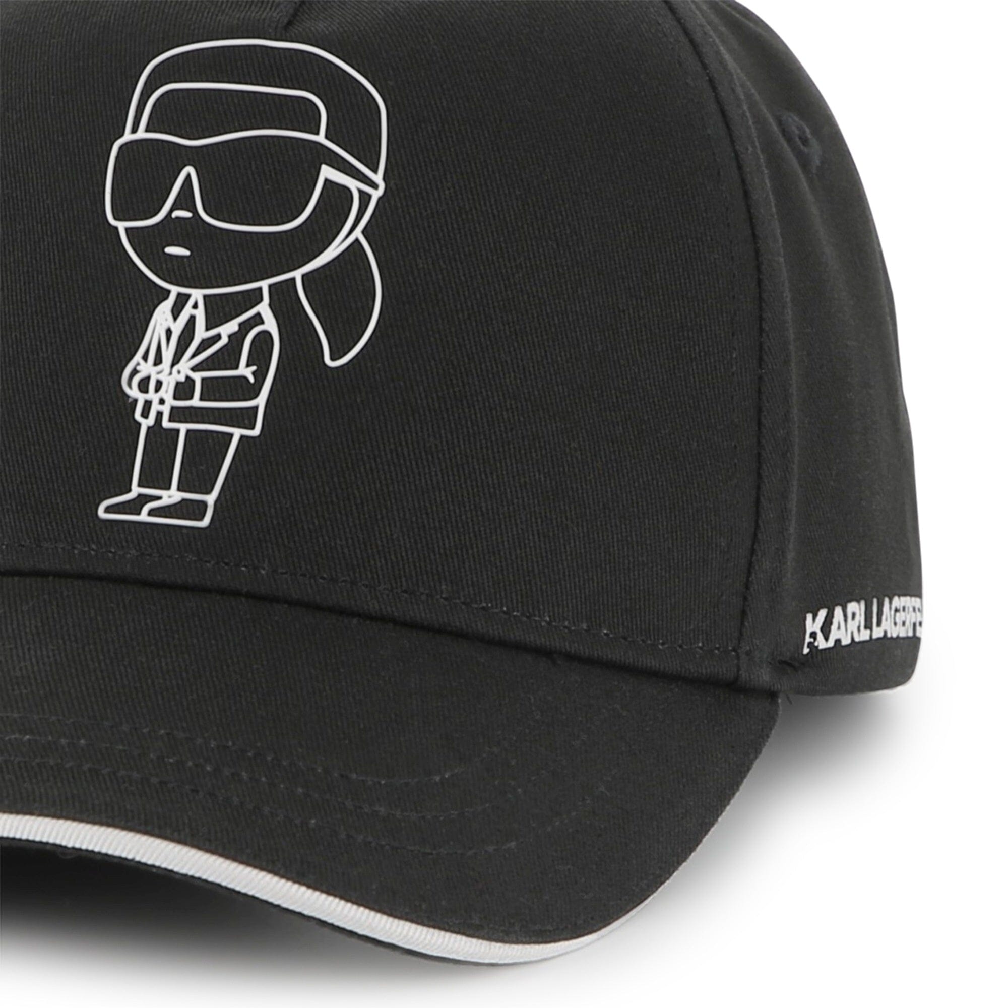Karl Lagerfeld Kids stylische Cap in schwarz mit weißem Karl-Motiv Cap Karl Lagerfeld 