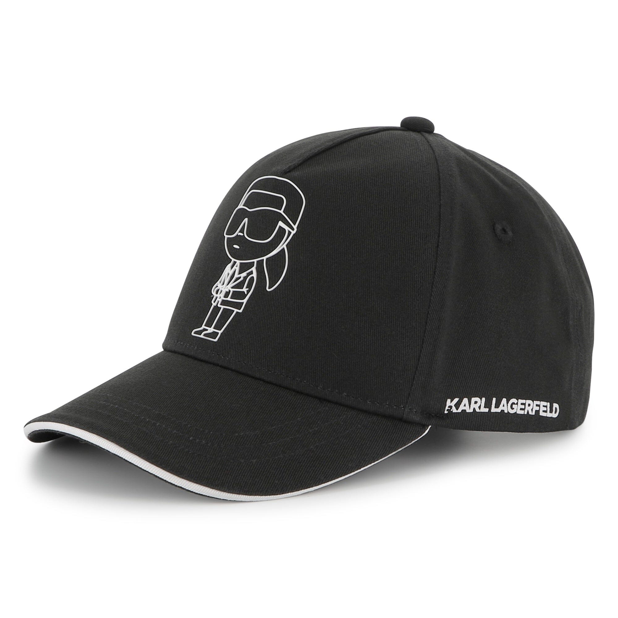 Karl Lagerfeld Kids stylische Cap in schwarz mit weißem Karl-Motiv Cap Karl Lagerfeld 