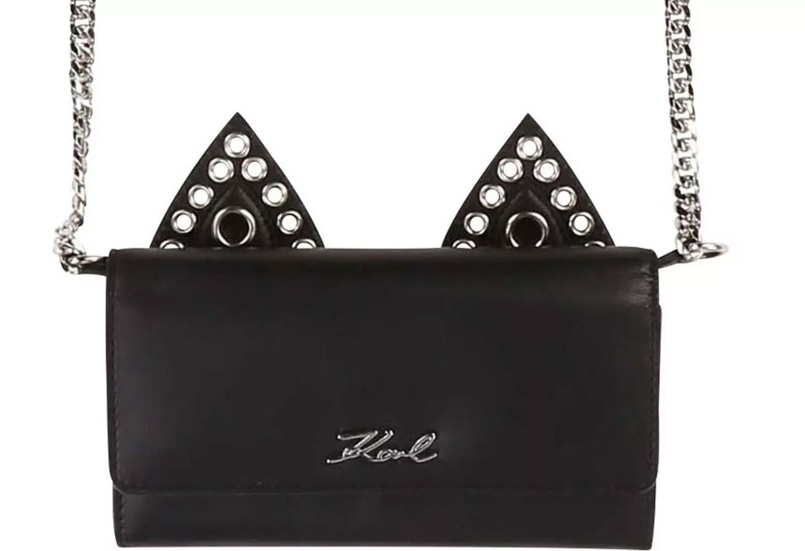 KARL LAGERFELD KIDS echtes Leder Umhängetasche Choupette – schwarz Tasche Karl Lagerfeld 