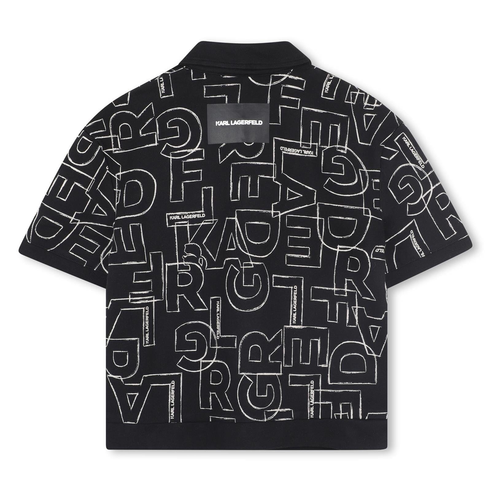 KARL LAGERFELD KIDS Jersey-Kurzarmhemd schwarz Hemd Karl Lagerfeld 