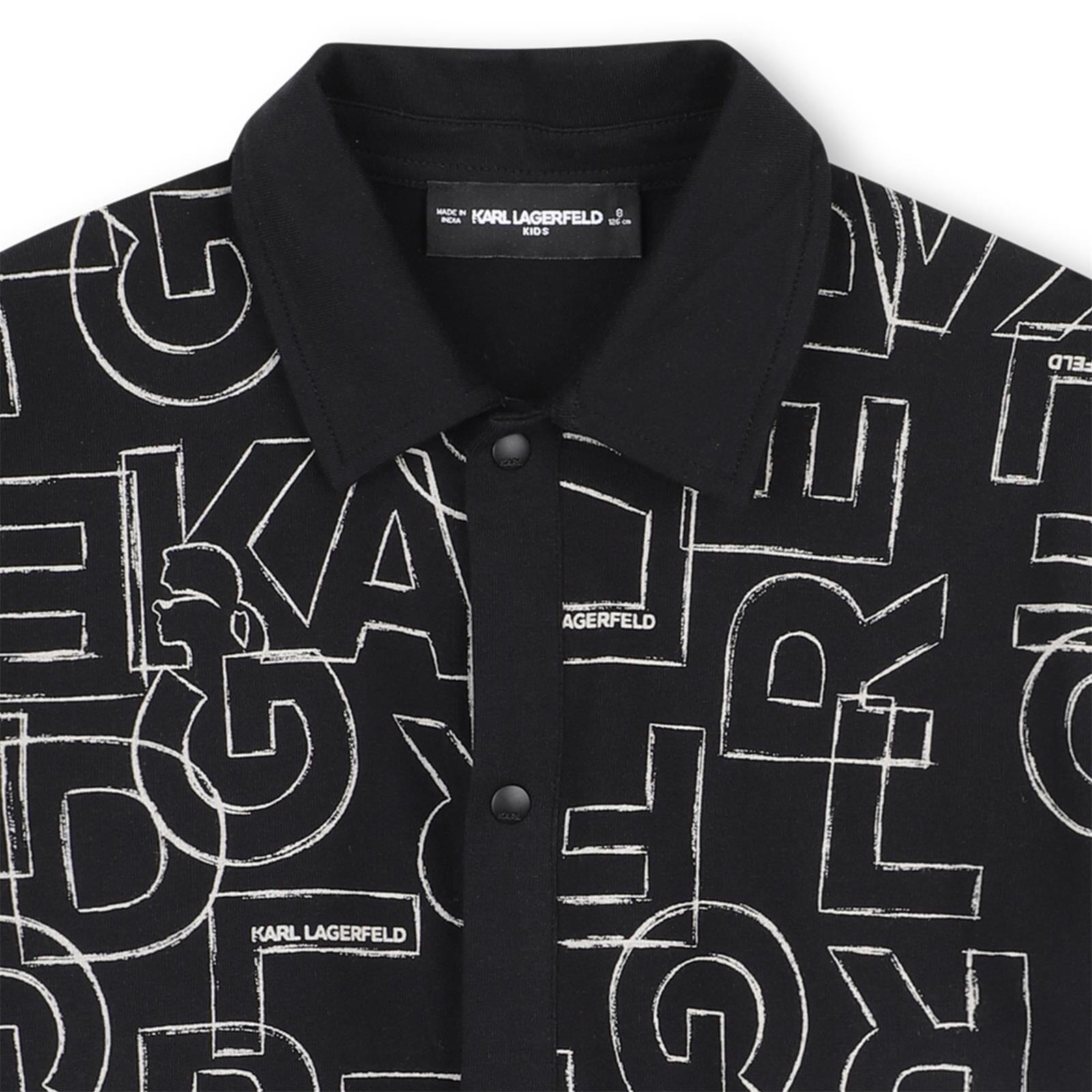 KARL LAGERFELD KIDS Jersey-Kurzarmhemd schwarz Hemd Karl Lagerfeld 